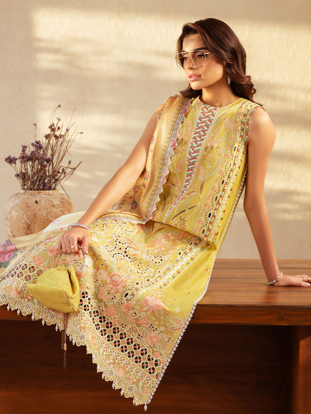 Bin Ilyas | Mehroze Luxury Lawn 25 | 97 - B - Official Bin Ilyas - Agha Fabrics UK
