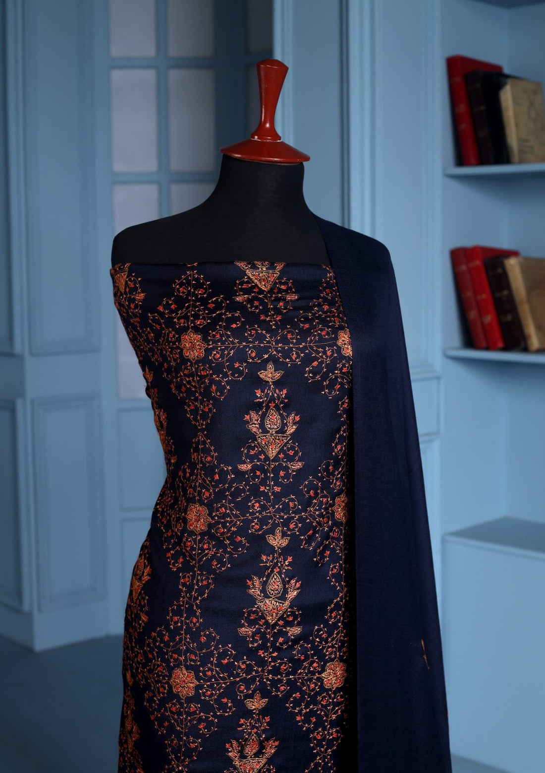 Winter Collection - Riwaj - Pashmina Kashmiri Needle Work Suit - Volume II - D#01 (C)