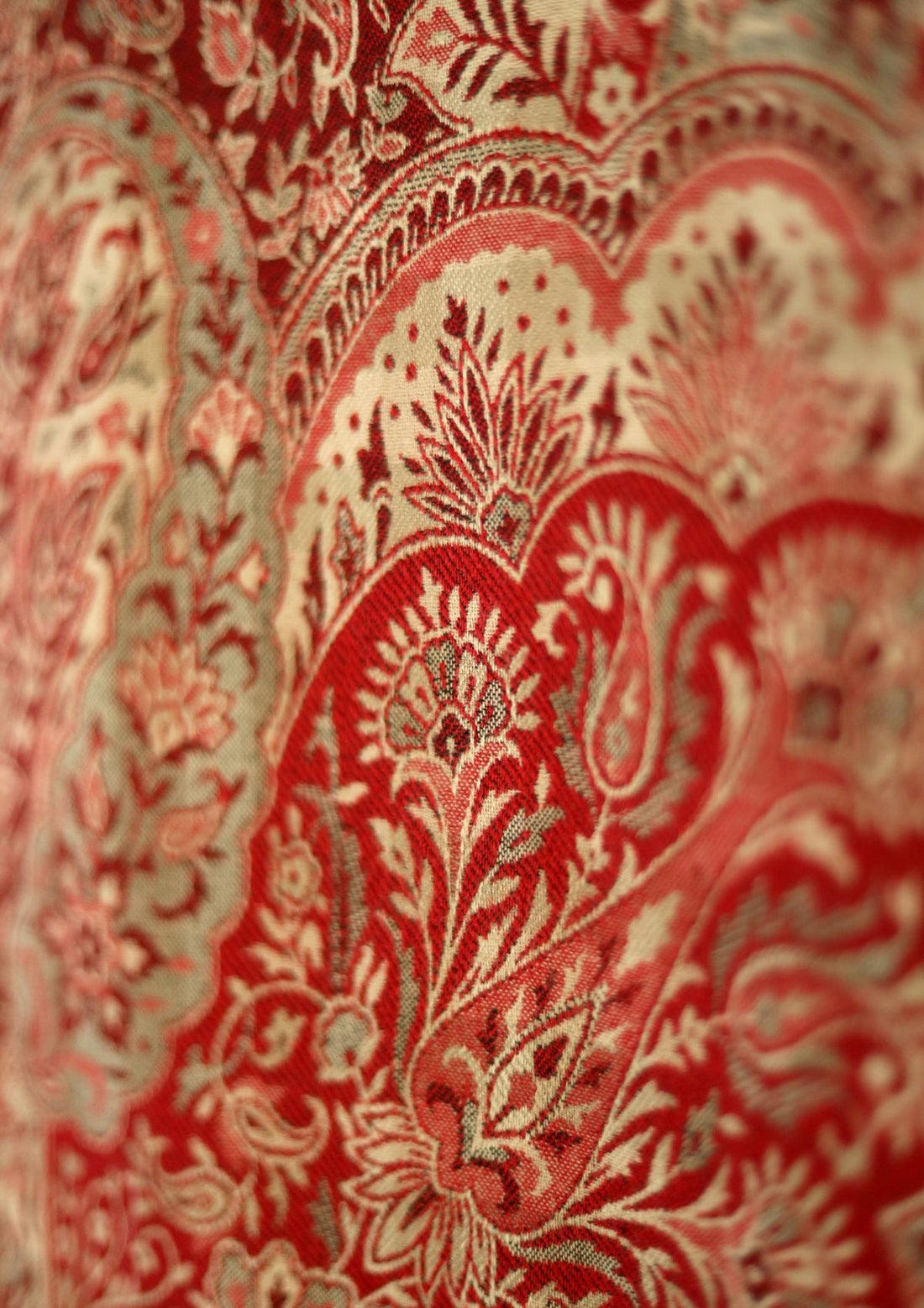 Wool Jamawar Shawl D - 01 - Maroon