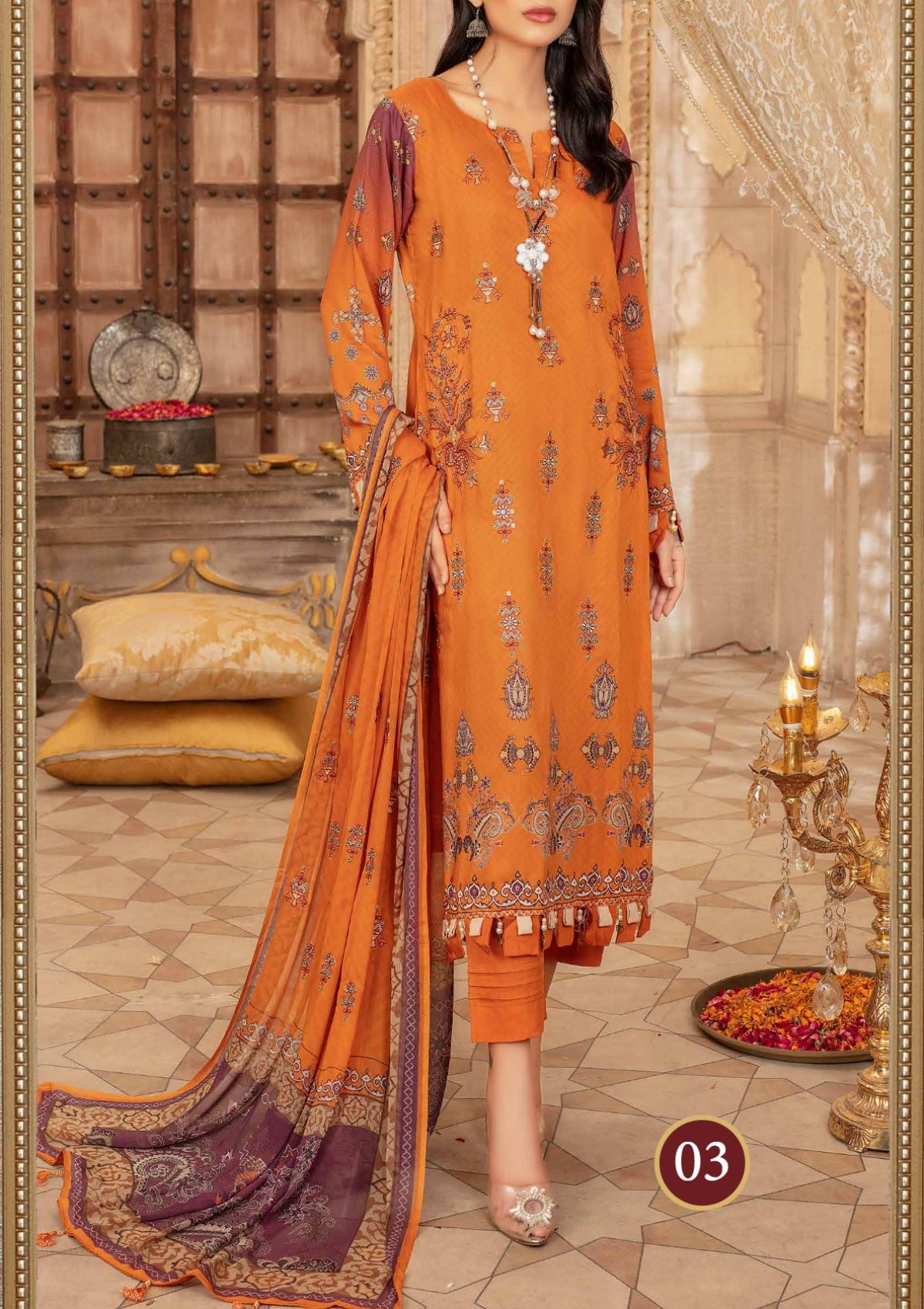 Winter Collection - Laiba - D/P Viscose - V23 - LV#03 - Official Laiba - Agha Fabrics UK