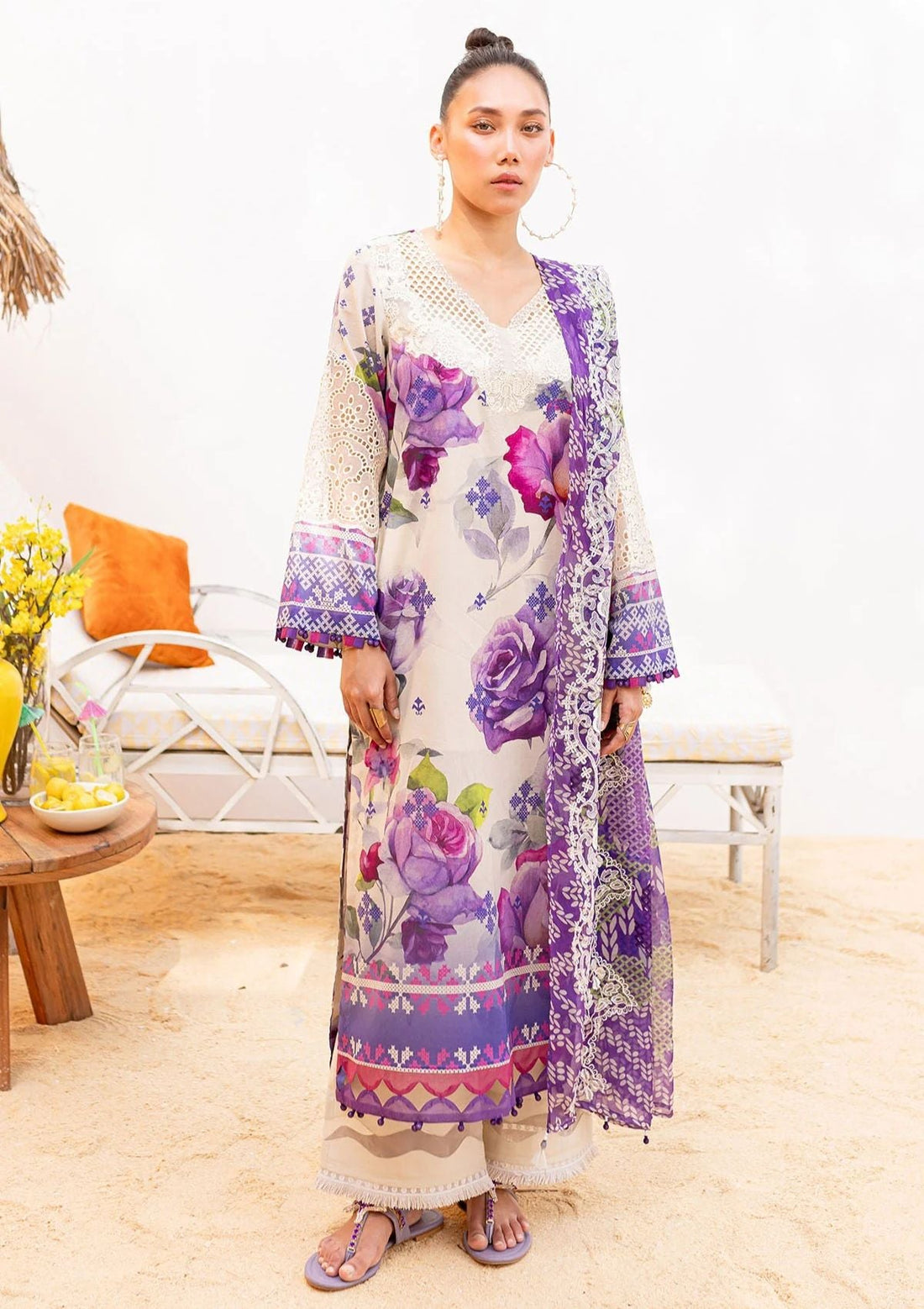 Lawn Collection - Nureh - Gardenia - Embroidered 24 - NS#138 - Official Nureh - Agha Fabrics UK