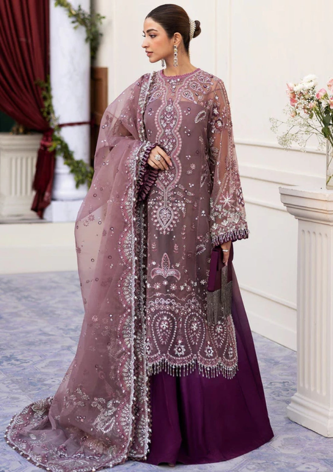 Formals - Sadaf Fawad Khan - Sirra - Festive 25 - WISTFUL MAUVE - Official Sadaf Fawad Khan - Agha Fabrics UK