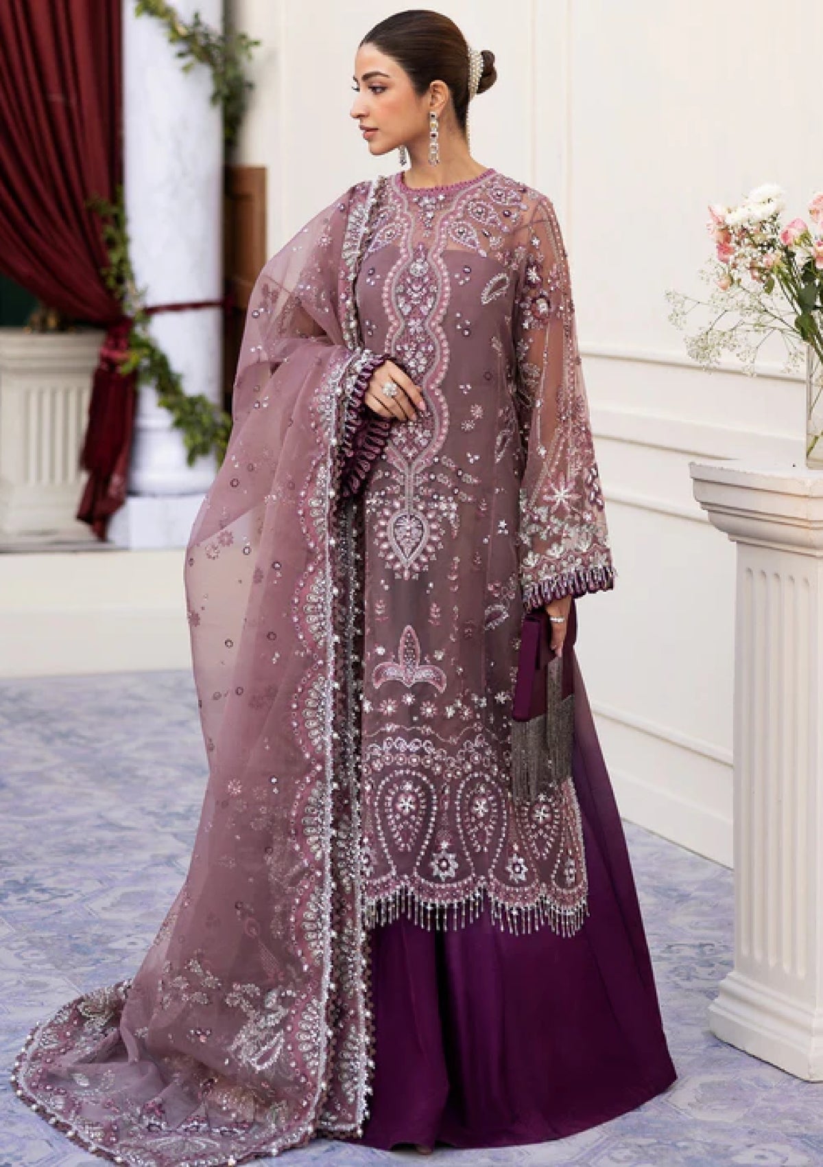 Formals - Sadaf Fawad Khan - Sirra - Festive 25 - WISTFUL MAUVE - Official Sadaf Fawad Khan - Agha Fabrics UK