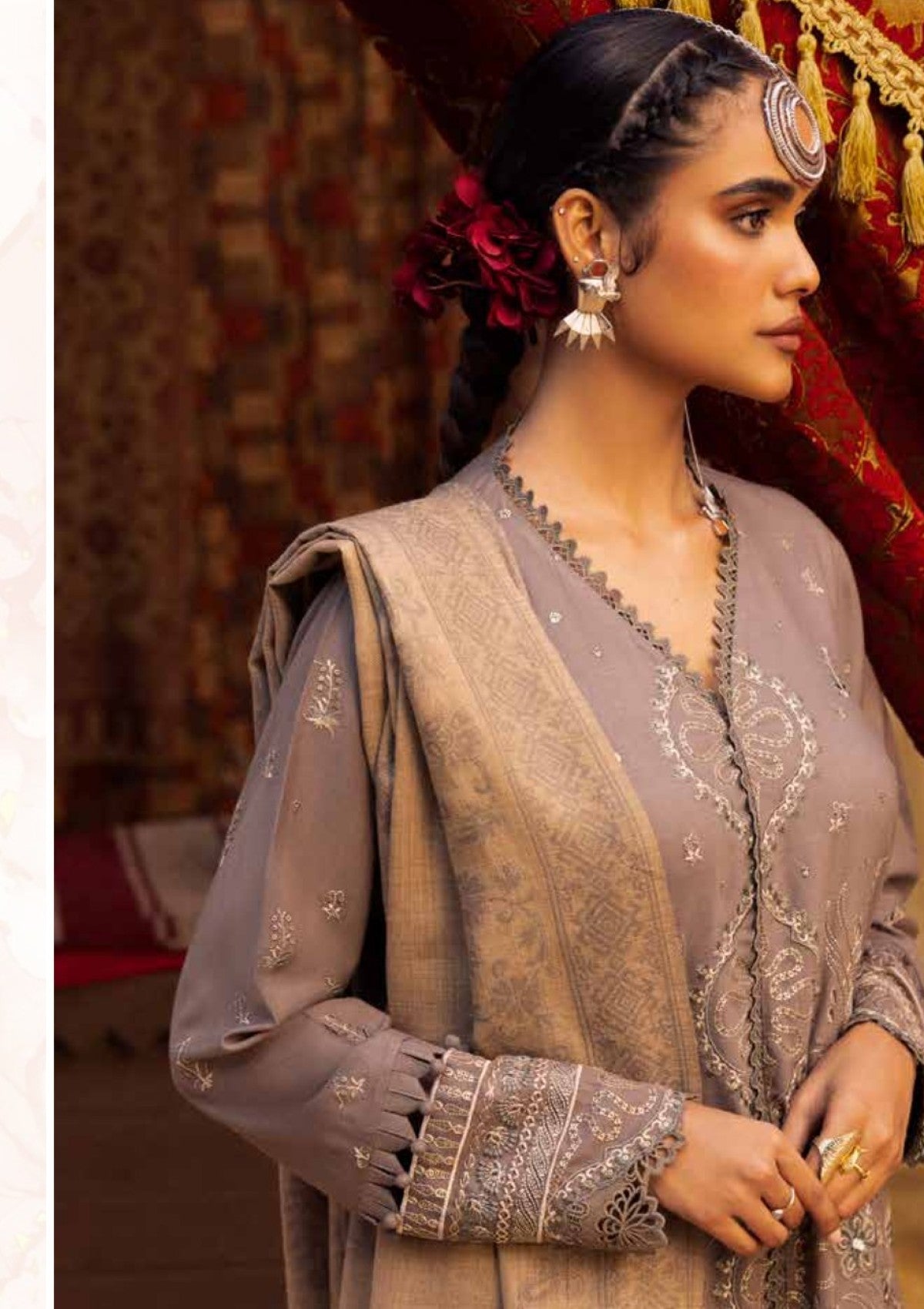 Winter Collection - Nureh - Exclusive - Luxury Shawl - NEL24#63 - Official Nureh - Agha Fabrics UK