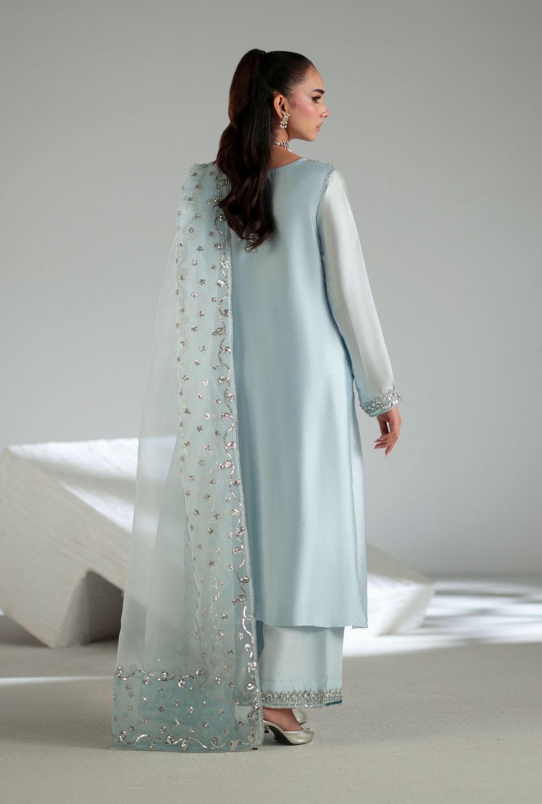 Inayat | Luminae Luxe Pret 25 | Mist - Official Inayat - Agha Fabrics UK