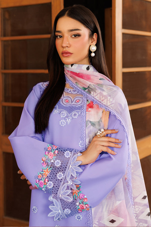 Farasha | Summer Weaves Embroidered Lawn | Lavender Dew