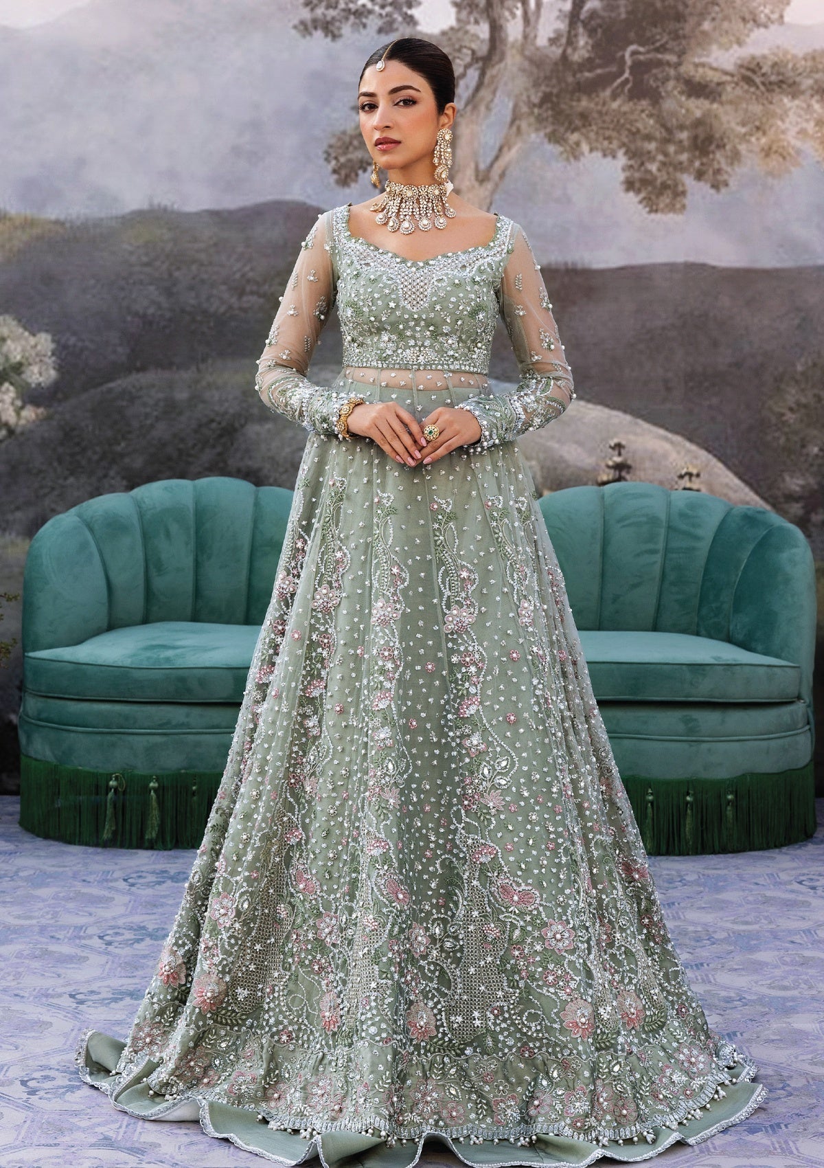 Formals - Sadaf Fawad Khan - Sirra - Festive 25 - SEAFOAM
