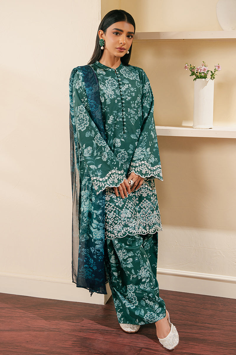 Cross Stitch | Embroidered Lawn Mahiri 24 | GRACE GREEN - Official Cross Stitch - Agha Fabrics UK