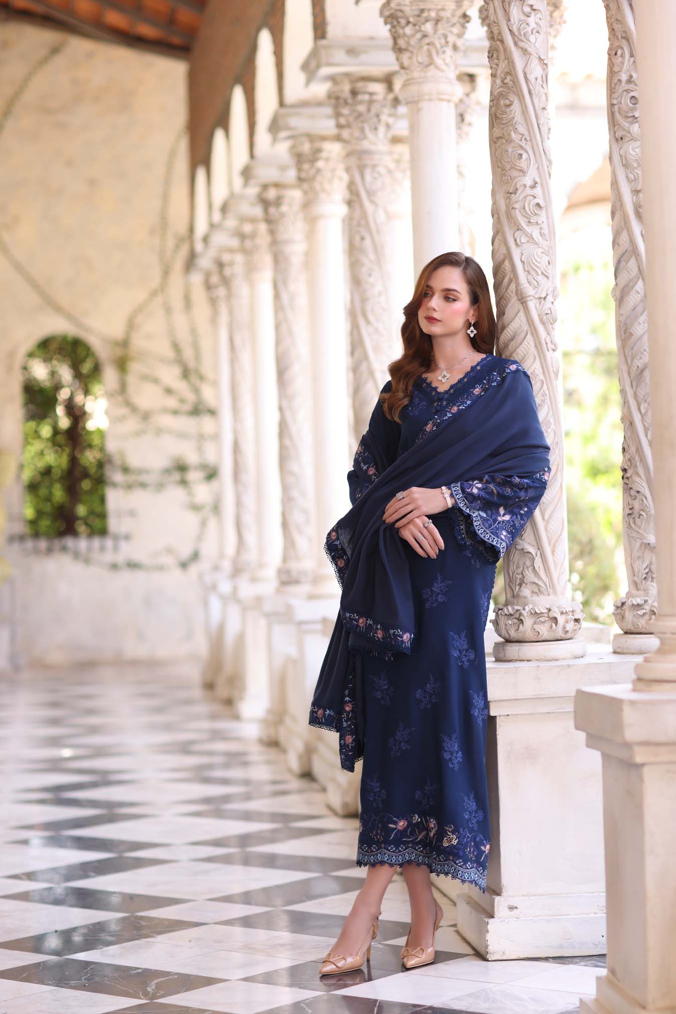 Noor by Saadia Asad | Winter Pashmina 25 | Sapphire