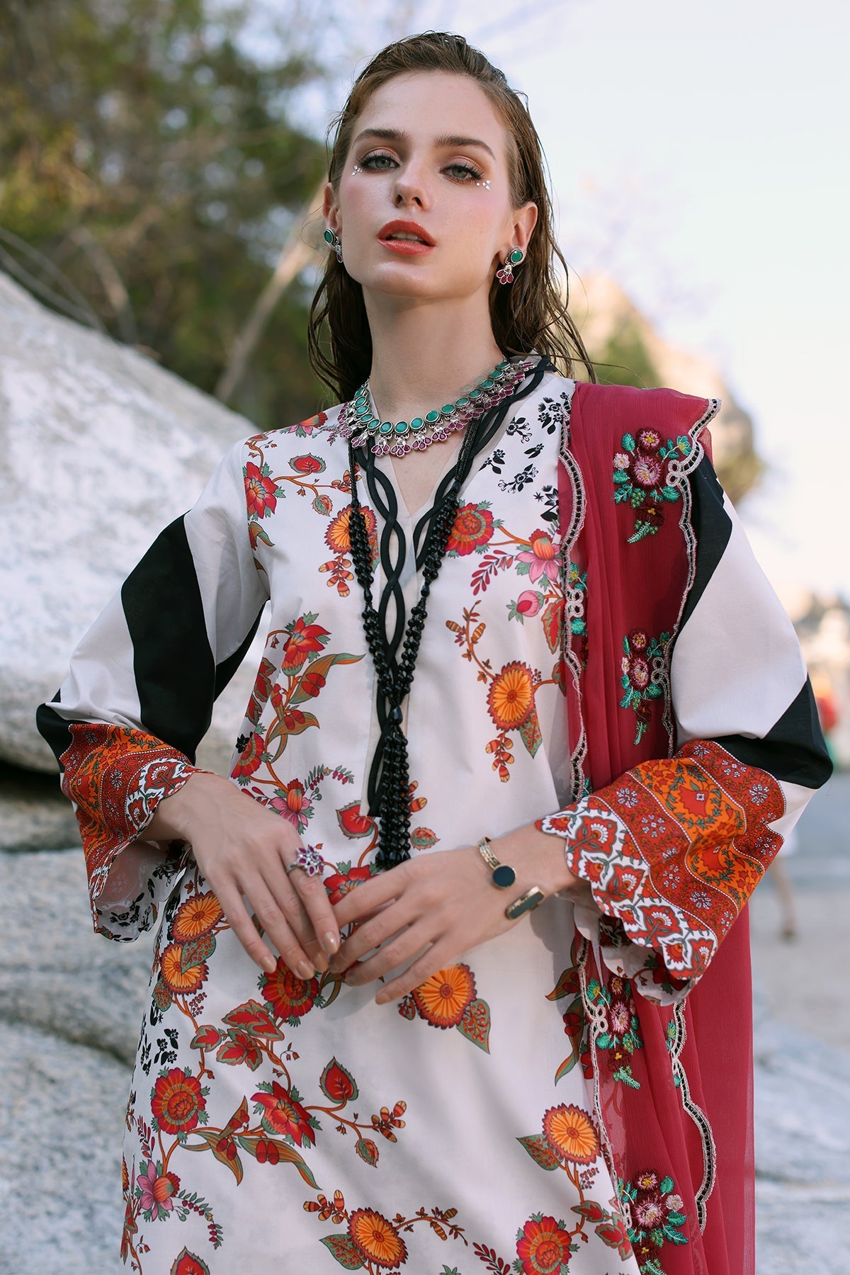 Charizma | Lawn Collection 24 | PM4-27 - Official Charizma - Agha Fabrics UK