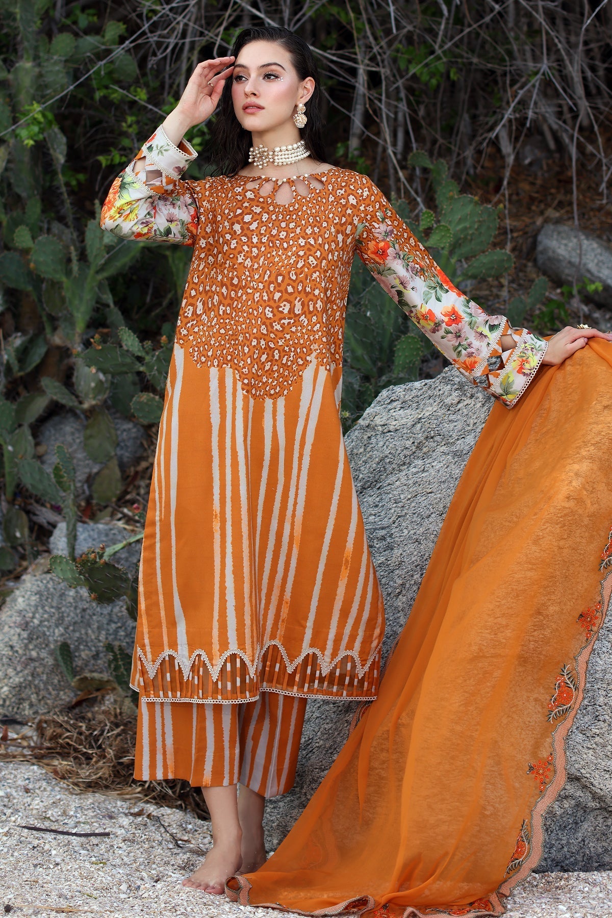 Charizma | Lawn Collection 24 | PM4-29 - Official Charizma - Agha Fabrics UK