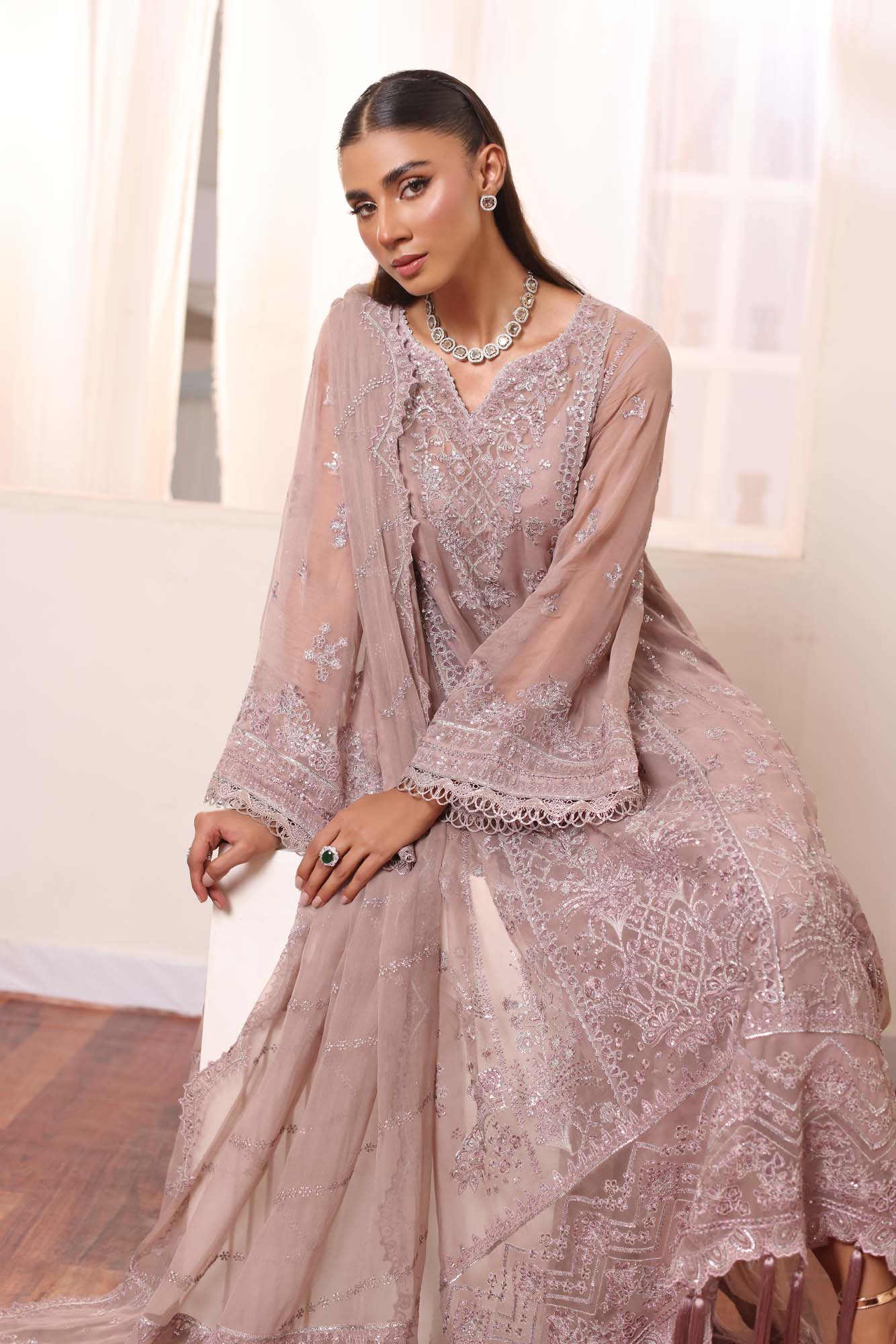 Noor by Saadia Asad | Noor Chiffon De Luxe | D7 - Official Noor by Saadia Asad - Agha Fabrics UK