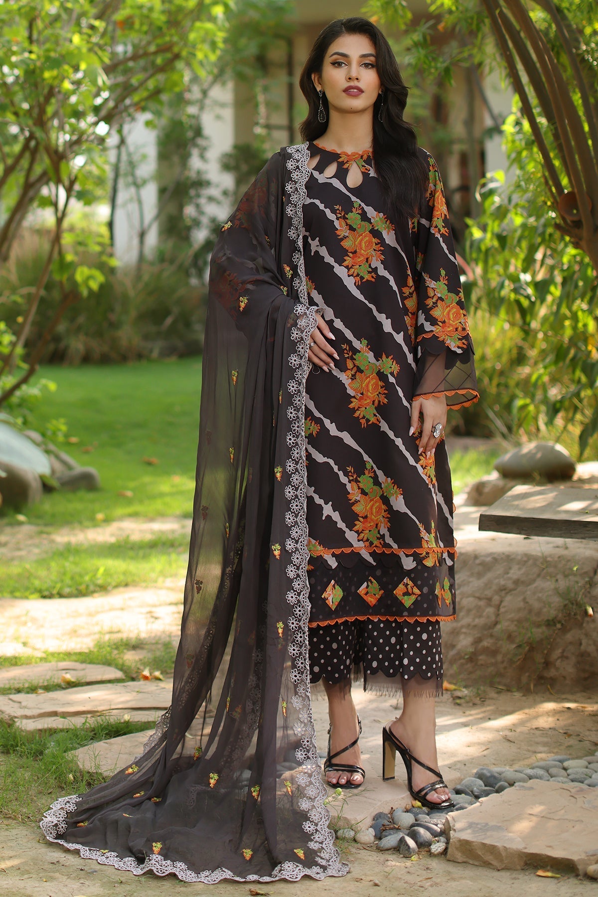 Charizma | Lawn Collection 24 | AS4-42 - Official Charizma - Agha Fabrics UK