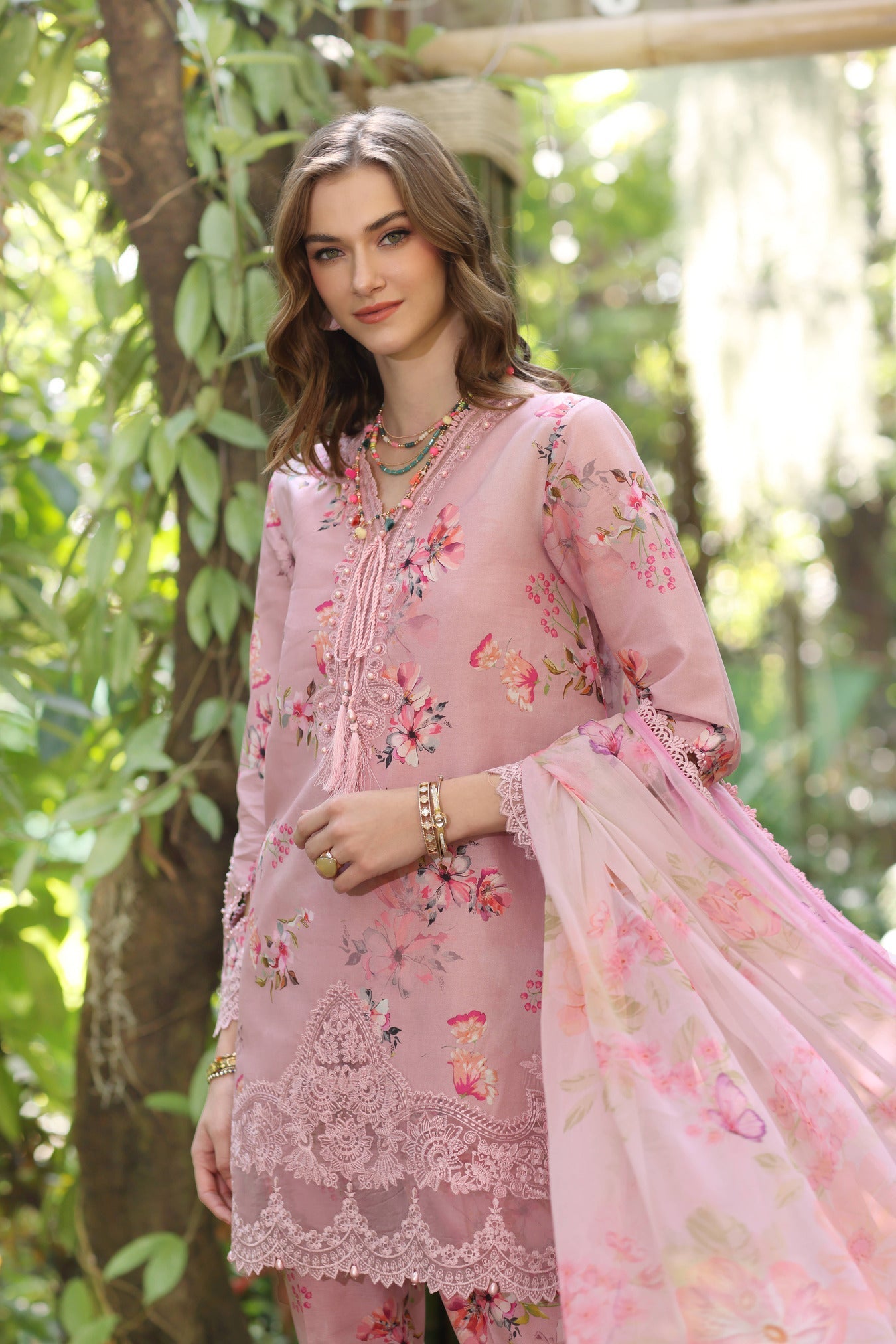 Noor by Saadia Asad | Eid Luxe Printedkari | D8-A