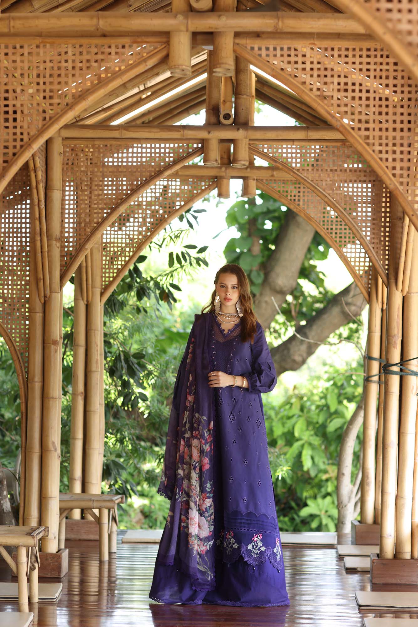 Noor by Saadia Asad | Eid Luxe Printedkari | D7-B