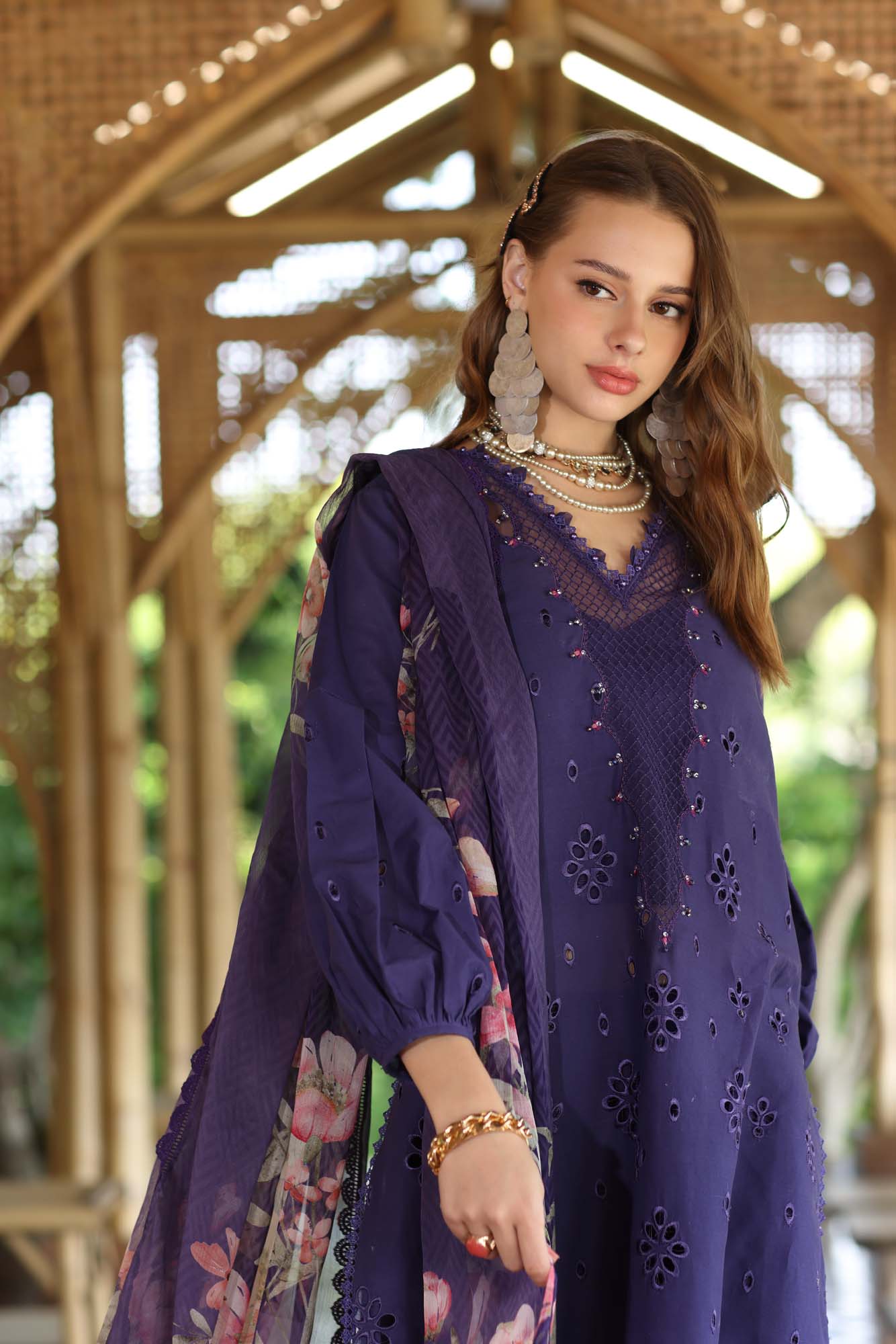 Noor by Saadia Asad | Eid Luxe Printedkari | D7-B