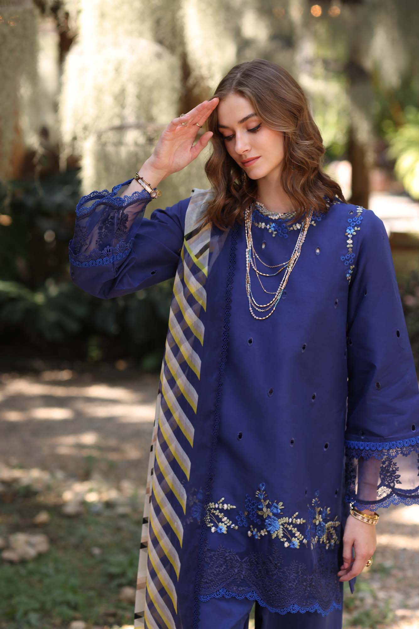 Noor by Saadia Asad | Eid Luxe Printedkari | D3-A