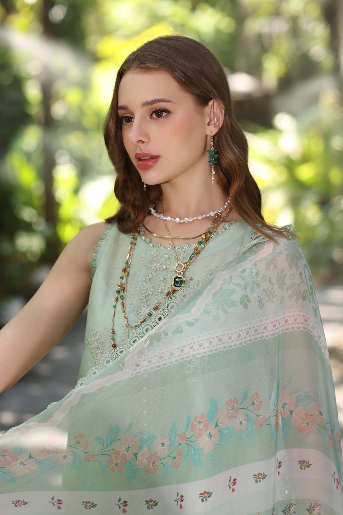 Noor by Saadia Asad | Eid Luxe Printedkari | D6-A