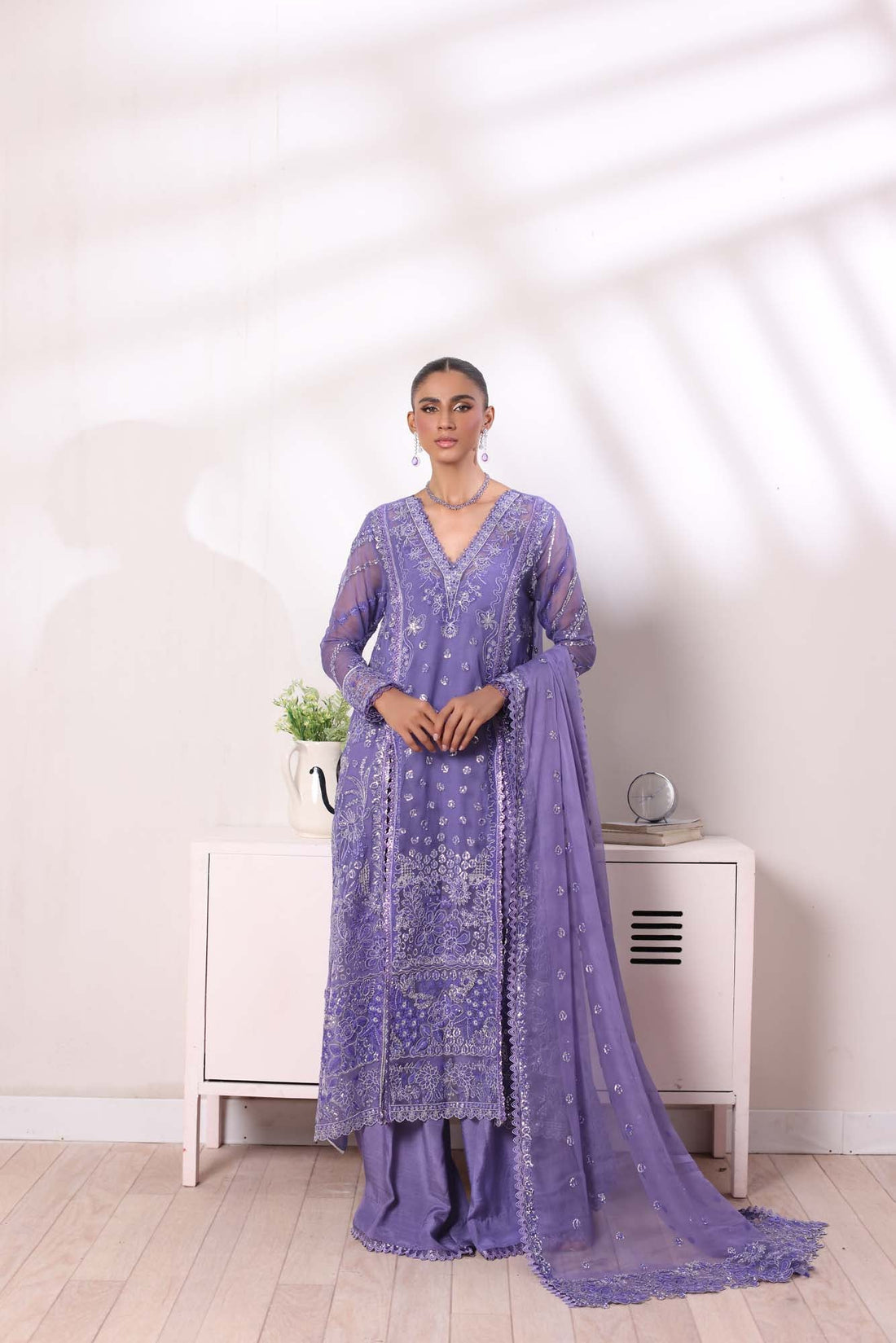 Noor by Saadia Asad | Noor Chiffon De Luxe | D2 - Official Noor by Saadia Asad - Agha Fabrics UK