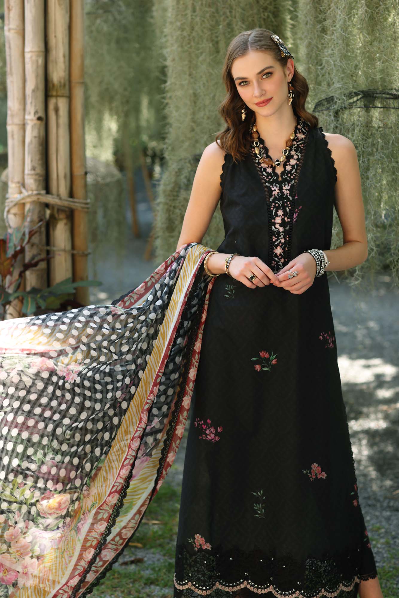 Noor by Saadia Asad | Eid Luxe Printedkari | D10-B