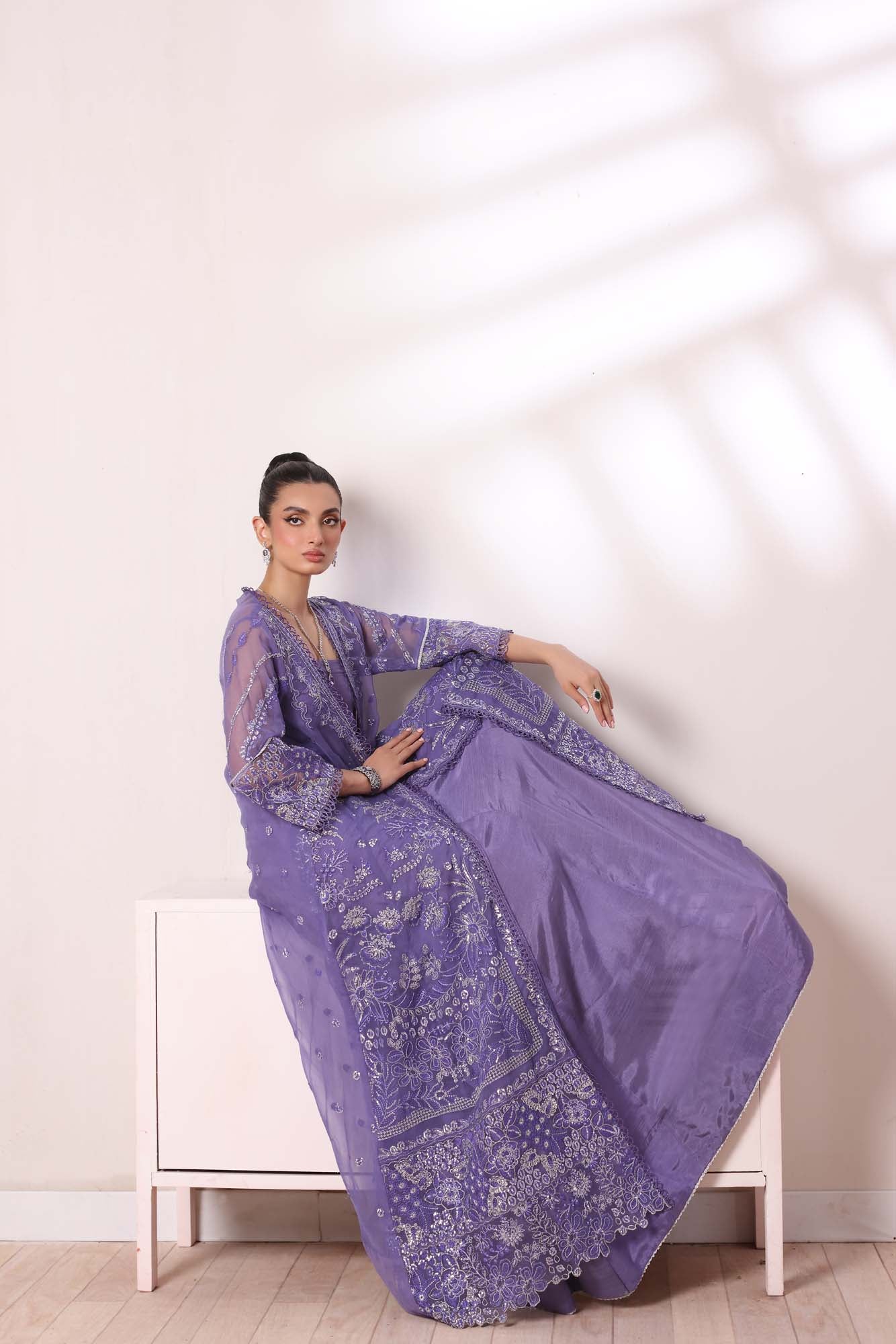 Noor by Saadia Asad | Noor Chiffon De Luxe | D2 - Official Noor by Saadia Asad - Agha Fabrics UK