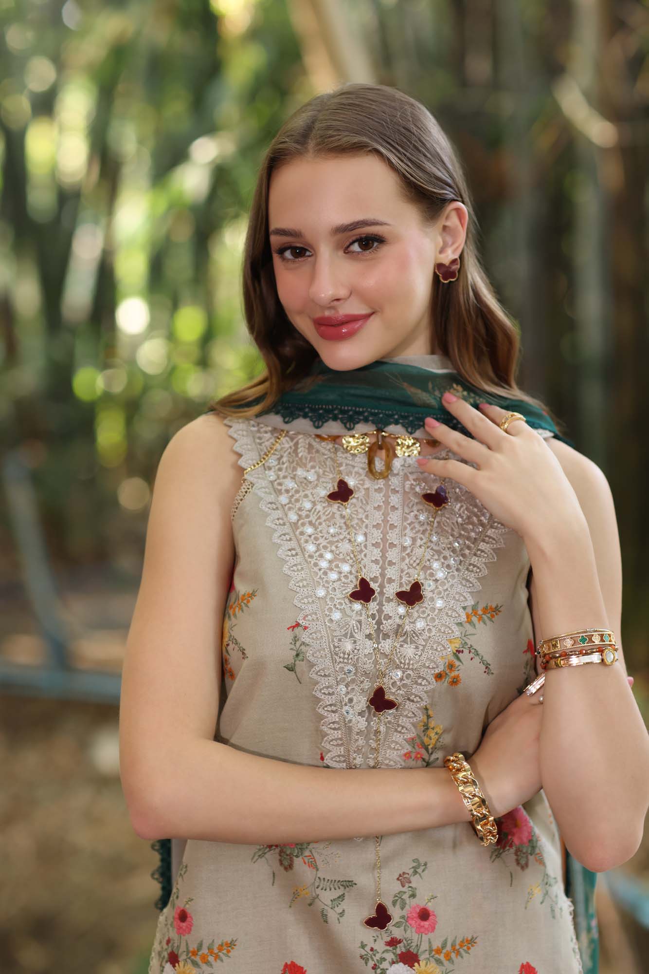 Noor by Saadia Asad | Eid Luxe Printedkari | D4-A