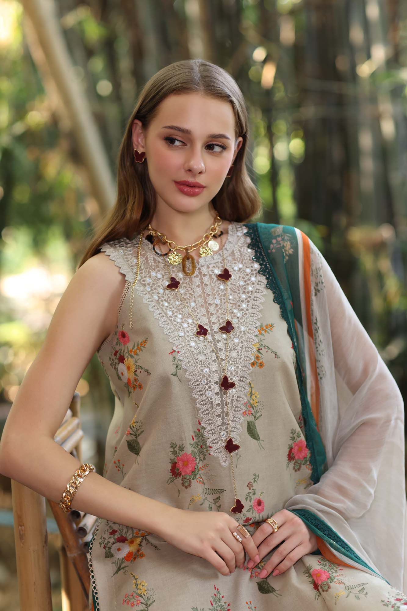 Noor by Saadia Asad | Eid Luxe Printedkari | D4-A