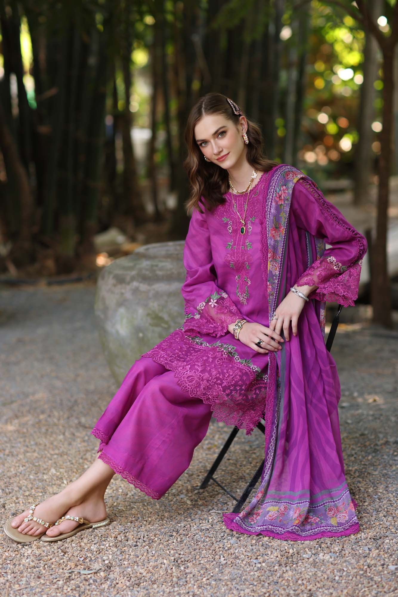 Noor by Saadia Asad | Eid Luxe Printedkari | D1-A