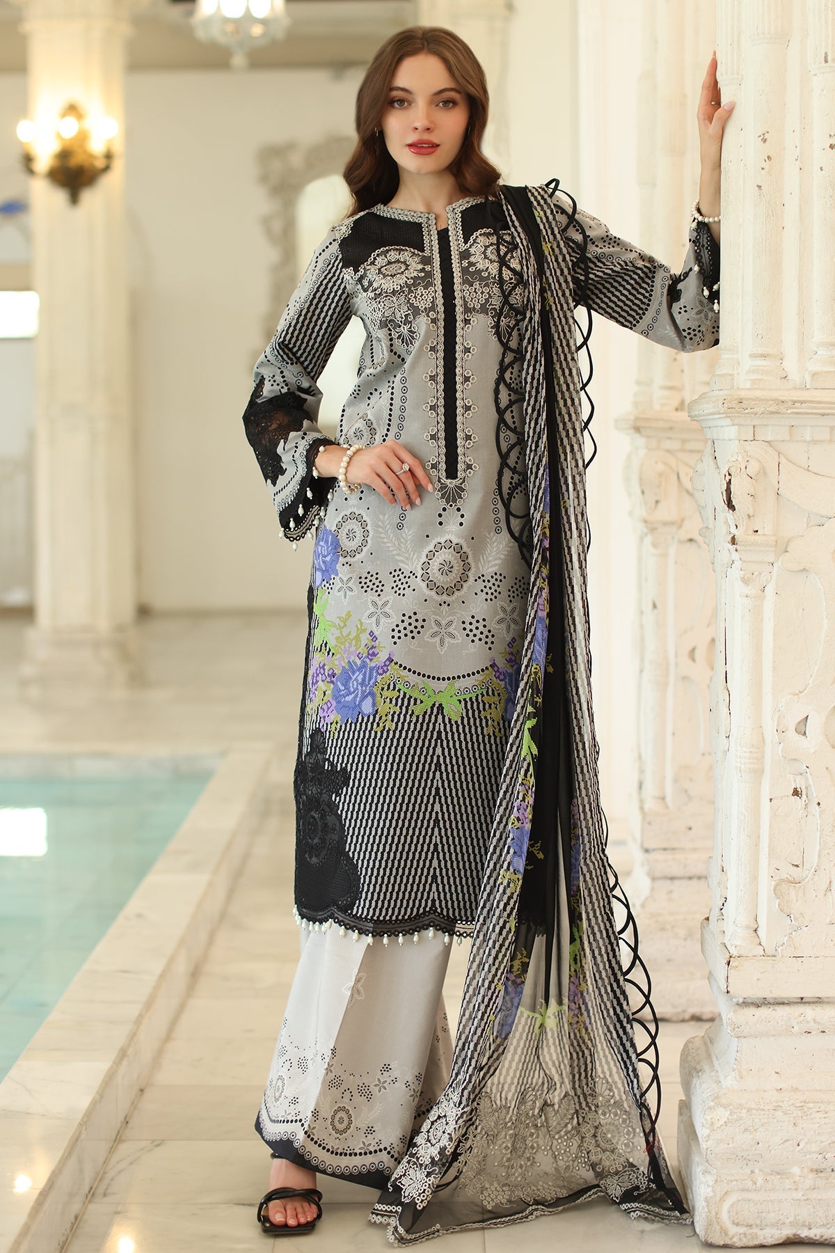 Charizma | Aniq Lawn Collection | AN5-02 - Official Charizma - Agha Fabrics UK