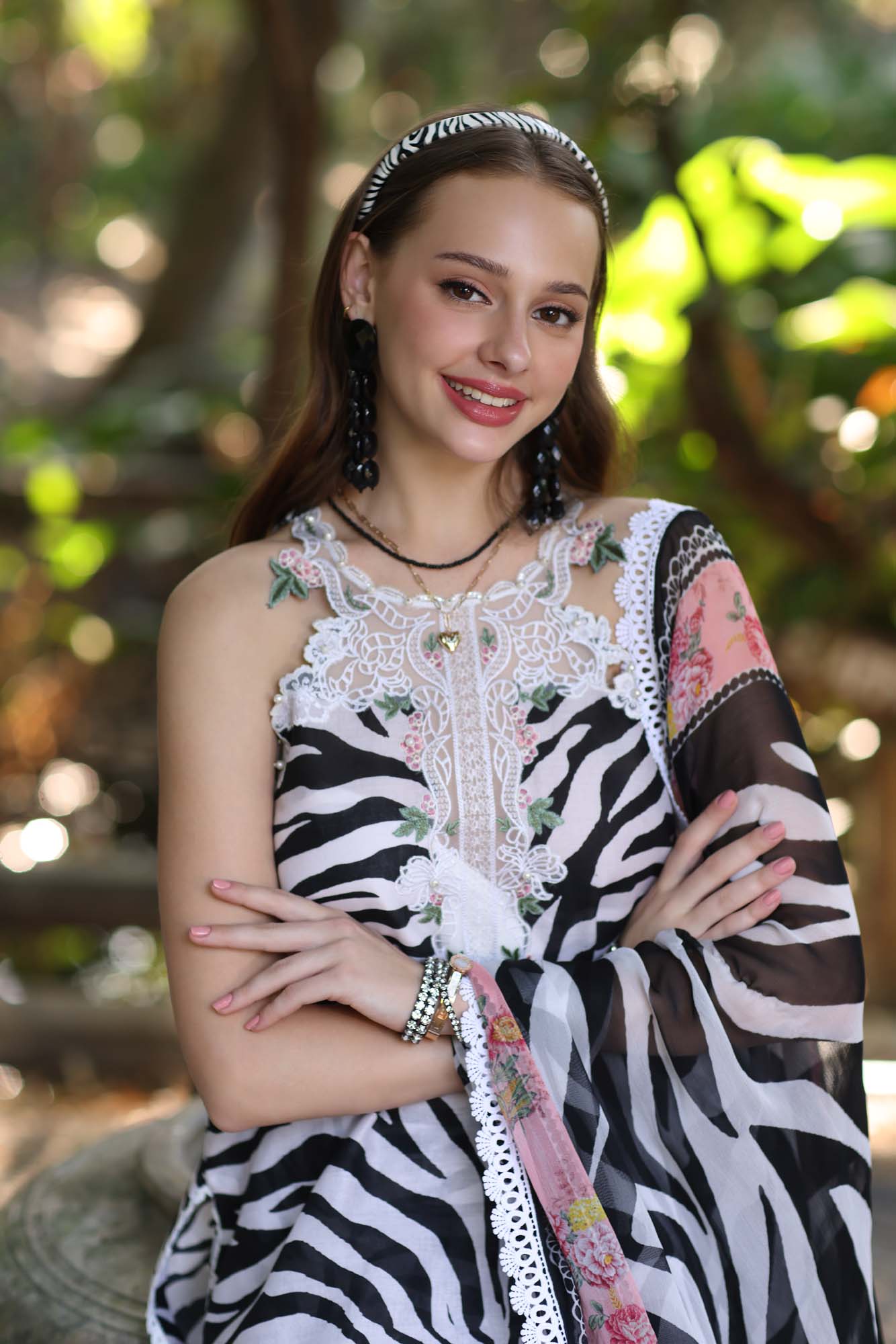 Noor by Saadia Asad | Eid Luxe Printedkari | D1-B