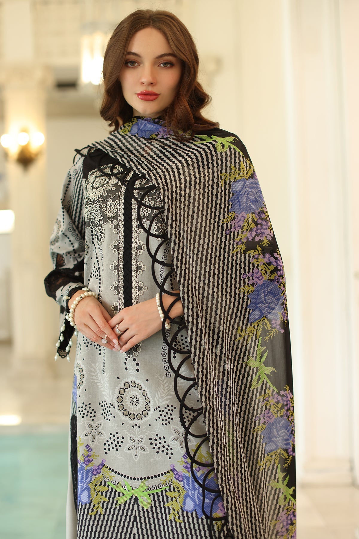 Charizma | Aniq Lawn Collection | AN5-02 - Official Charizma - Agha Fabrics UK