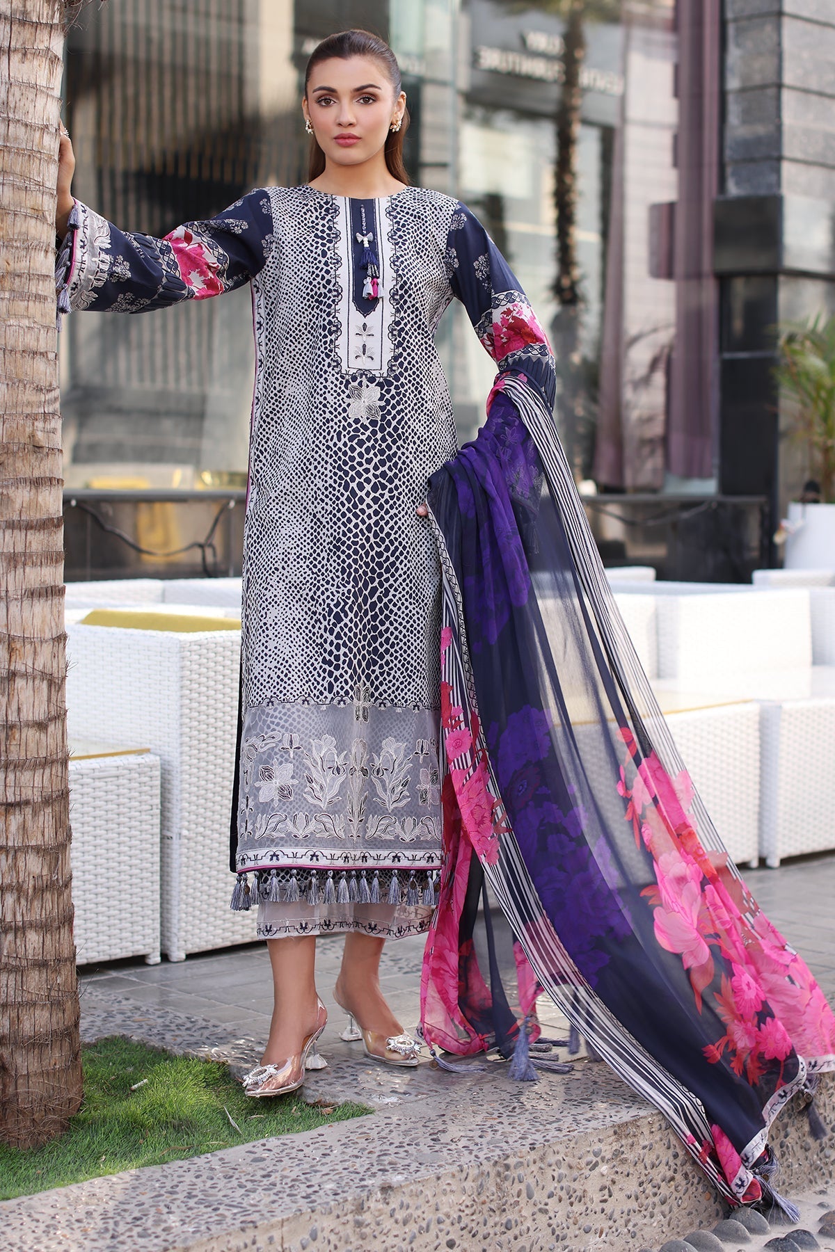 Charizma | Combination Lawn | CC5-26 - Official Charzima - Agha Fabrics UK