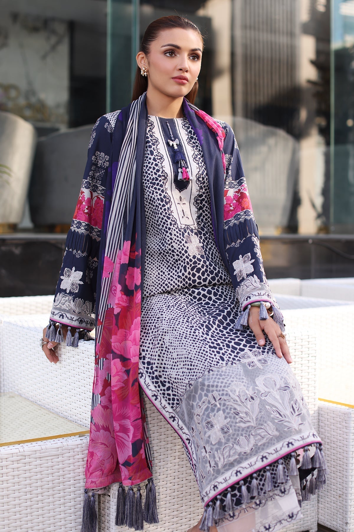 Charizma | Combination Lawn | CC5-26 - Official Charzima - Agha Fabrics UK