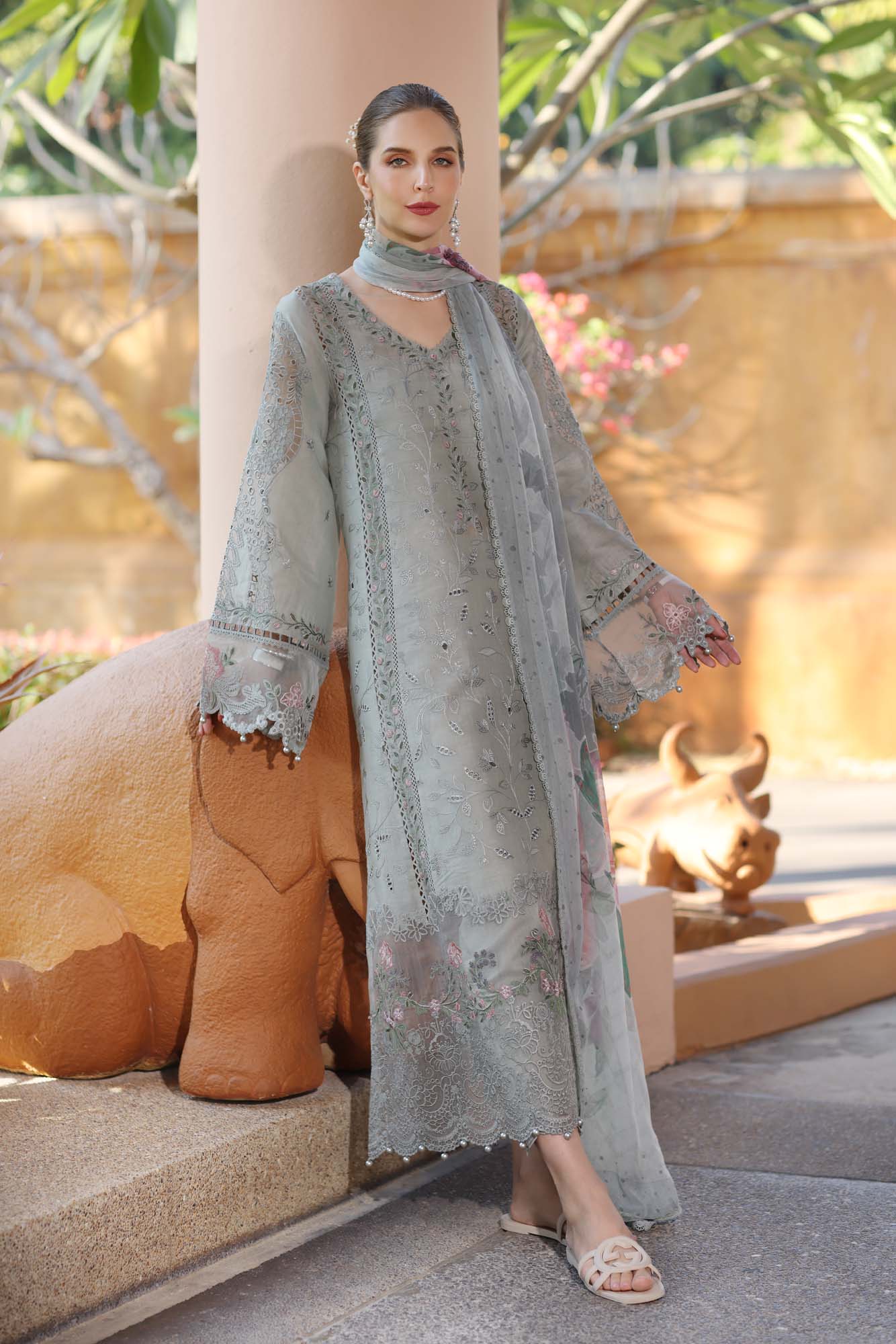 Noor by Saadia Asad | Eid Luxury Laserkari 25 | D1-A