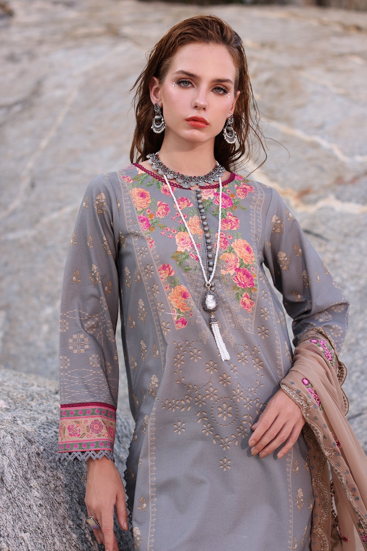 Charizma | Lawn Collection 24 | AS4-27 - Official Charizma - Agha Fabrics UK