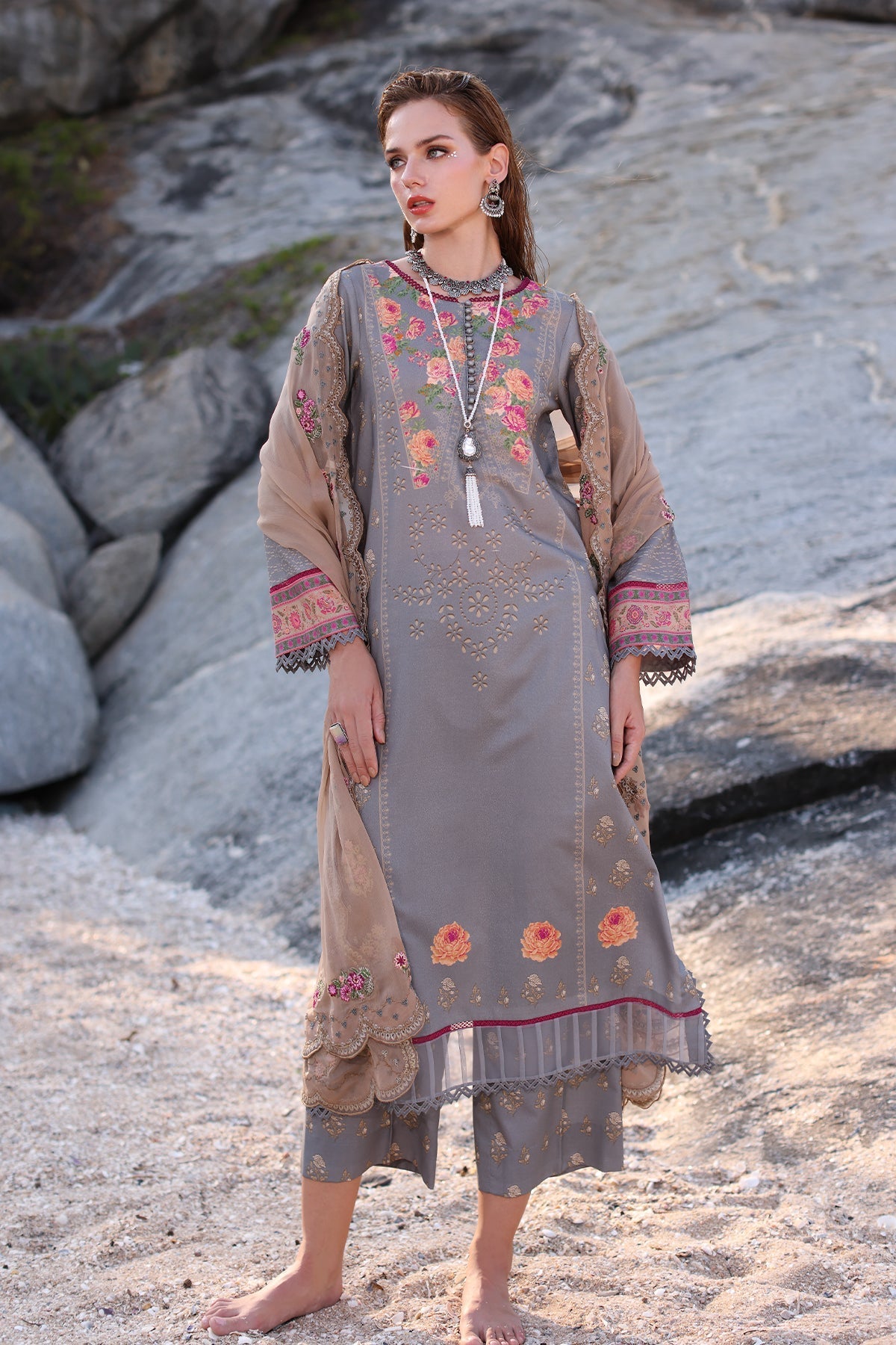 Charizma | Lawn Collection 24 | AS4-27 - Official Charizma - Agha Fabrics UK