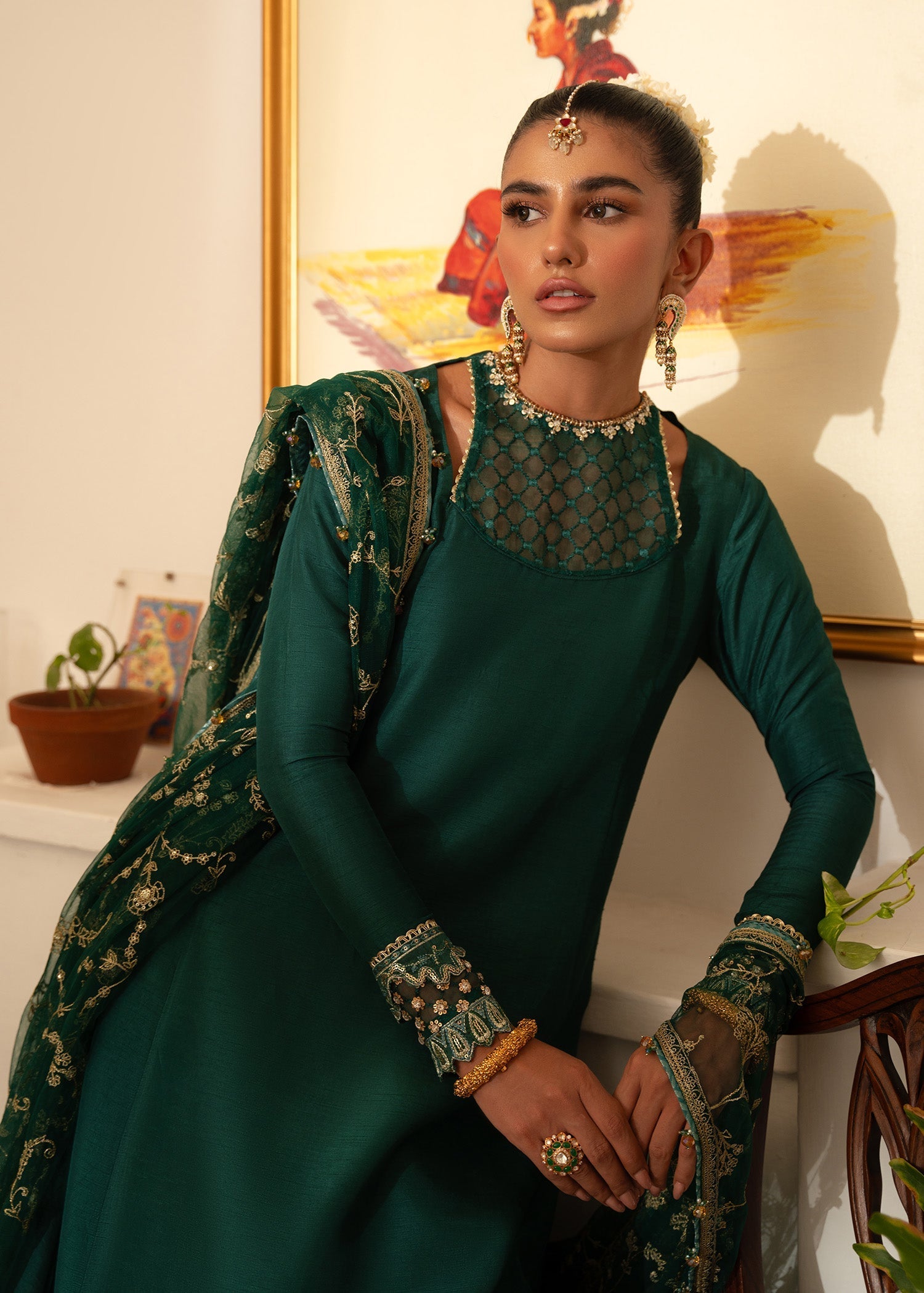 Sadaf Fawad Khan | Mehrma Wedding Formals | Deep Azure