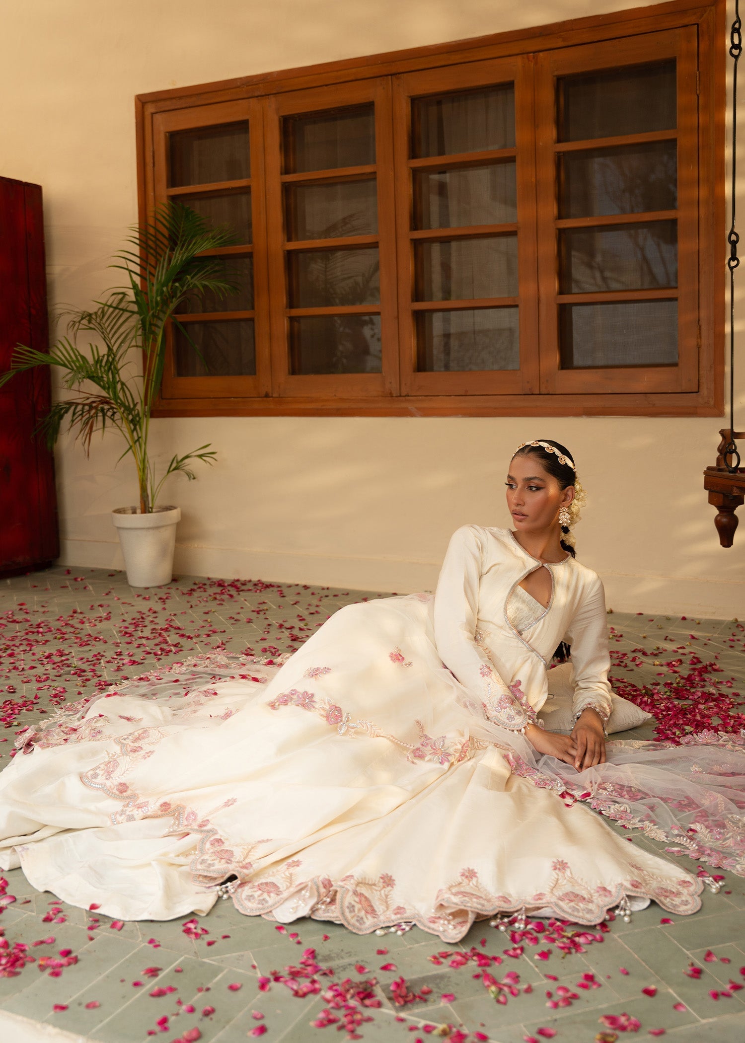 Sadaf Fawad Khan | Mehrma Wedding Formals | Peachy Cream