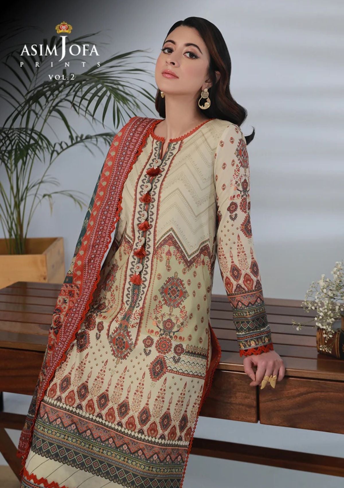 Lawn Collection - Asim Jofa - Basic - Print - 3 Pcs - AJBP#31 - Official Asim Jofa - Agha Fabrics UK