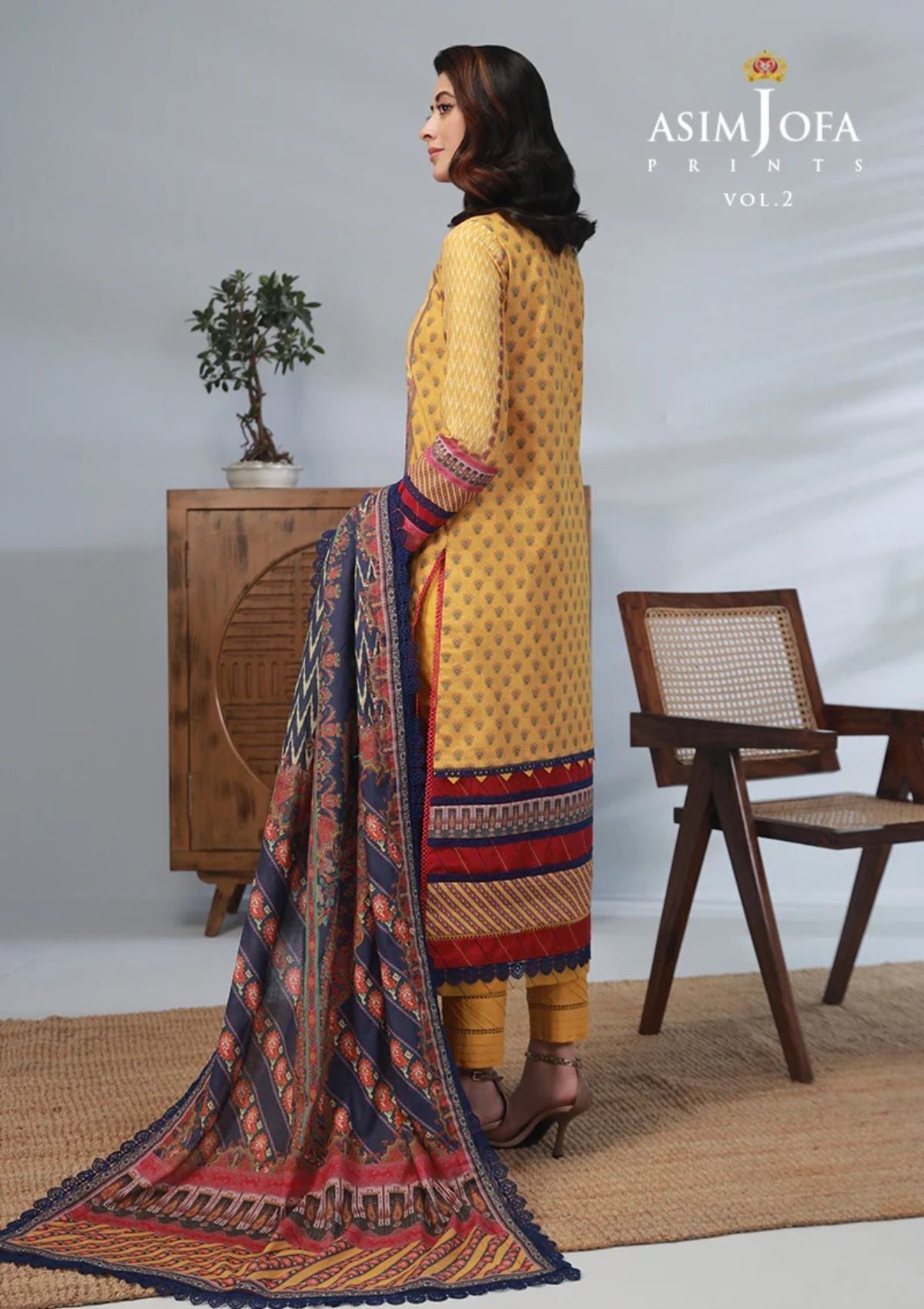 Lawn Collection - Asim Jofa - Basic - Print - 3 Pcs - AJBP#35 - Official Asim Jofa - Agha Fabrics UK