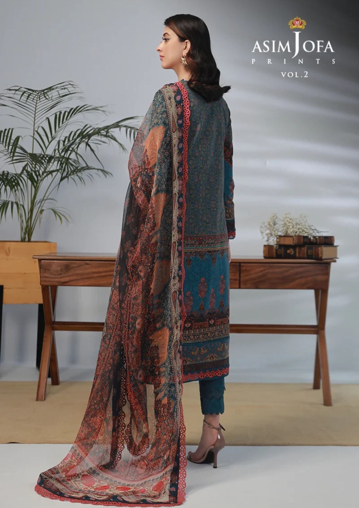 Lawn Collection - Asim Jofa - Basic - Print - 3 Pcs - AJBP#36 - Official Asim Jofa - Agha Fabrics UK