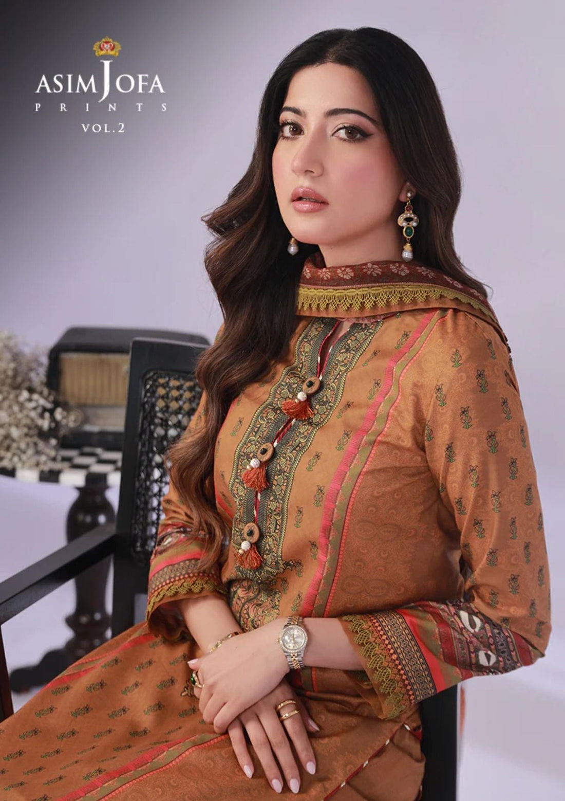Lawn Collection - Asim Jofa - Basic - Print - 3 Pcs - AJBP#37 - Official Asim Jofa - Agha Fabrics UK