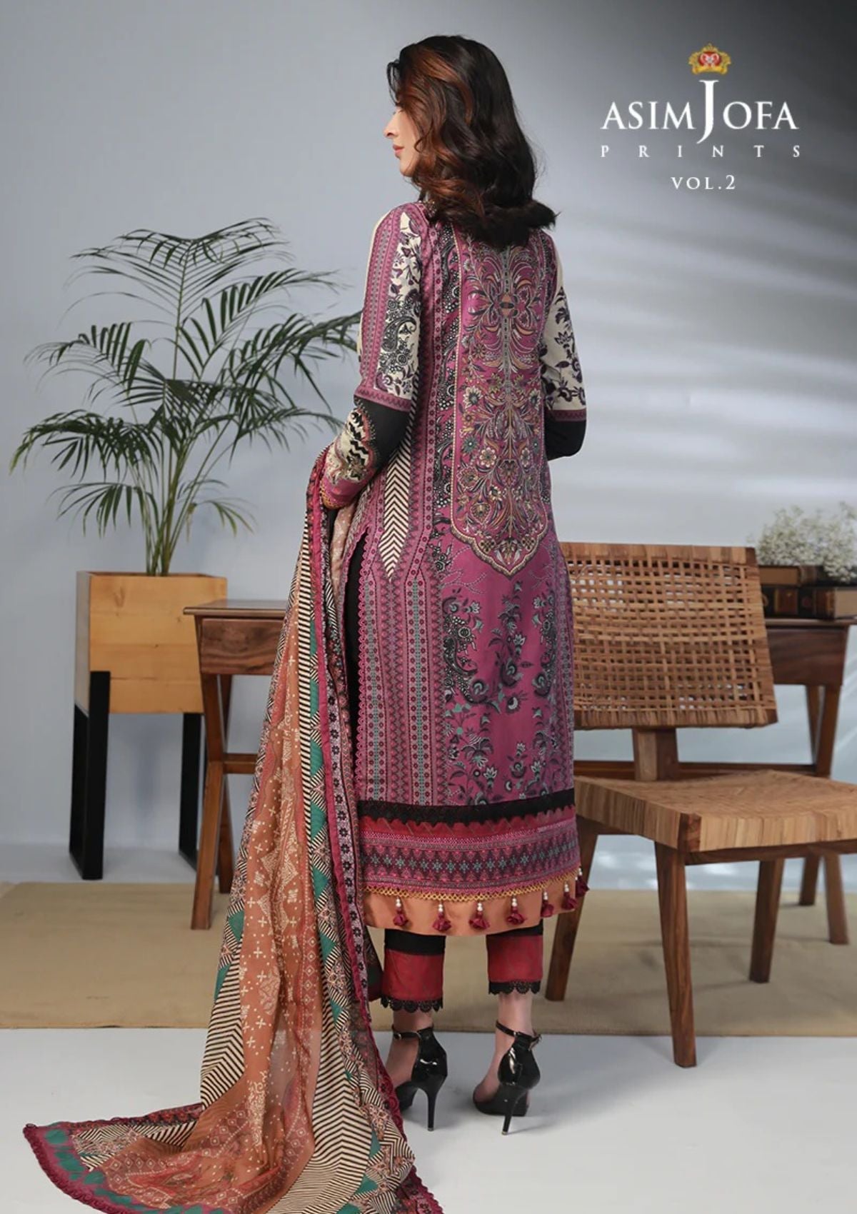 Lawn Collection - Asim Jofa - Basic - Print - 3 Pcs - AJBP#38 - Official Asim Jofa - Agha Fabrics UK