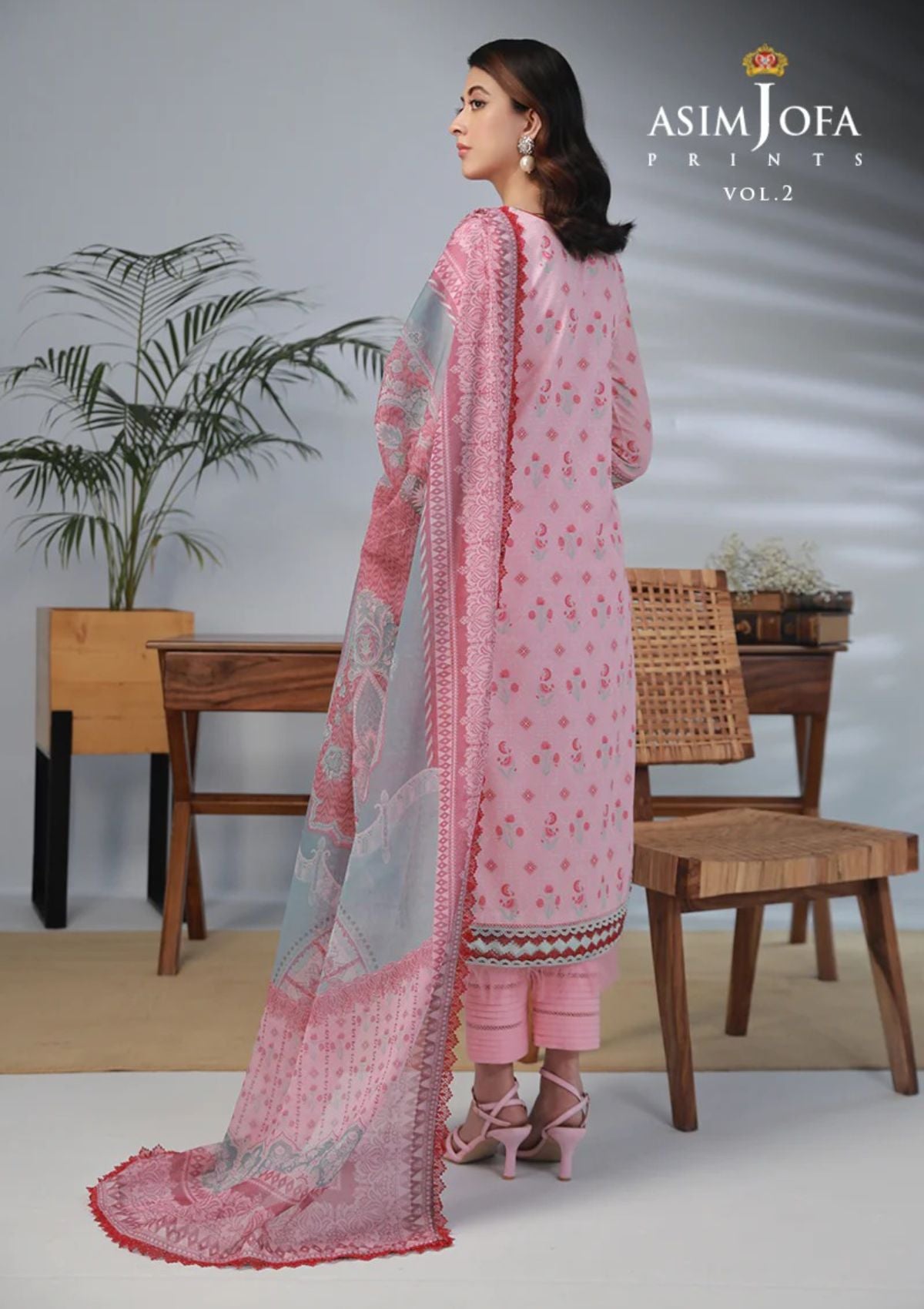 Lawn Collection - Asim Jofa - Basic - Print - 3 Pcs - AJBP#42 - Official Asim Jofa - Agha Fabrics UK