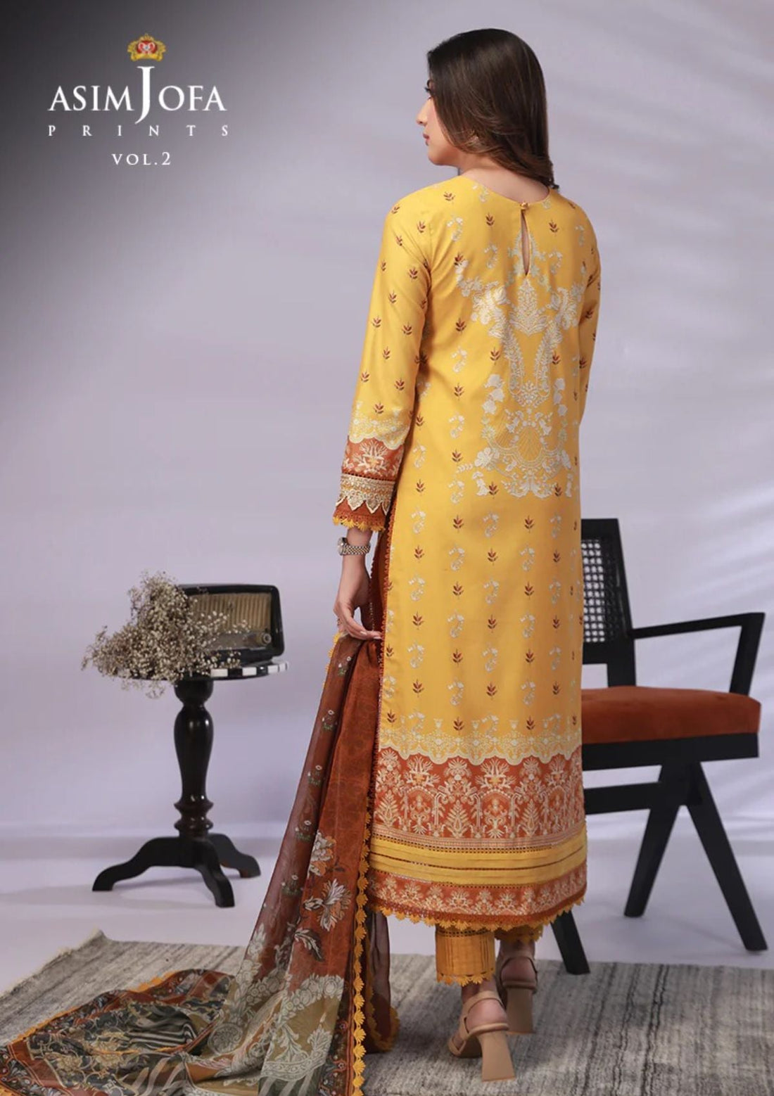 Lawn Collection - Asim Jofa - Basic - Print - 3 Pcs - AJBP#47 - Official Asim Jofa - Agha Fabrics UK