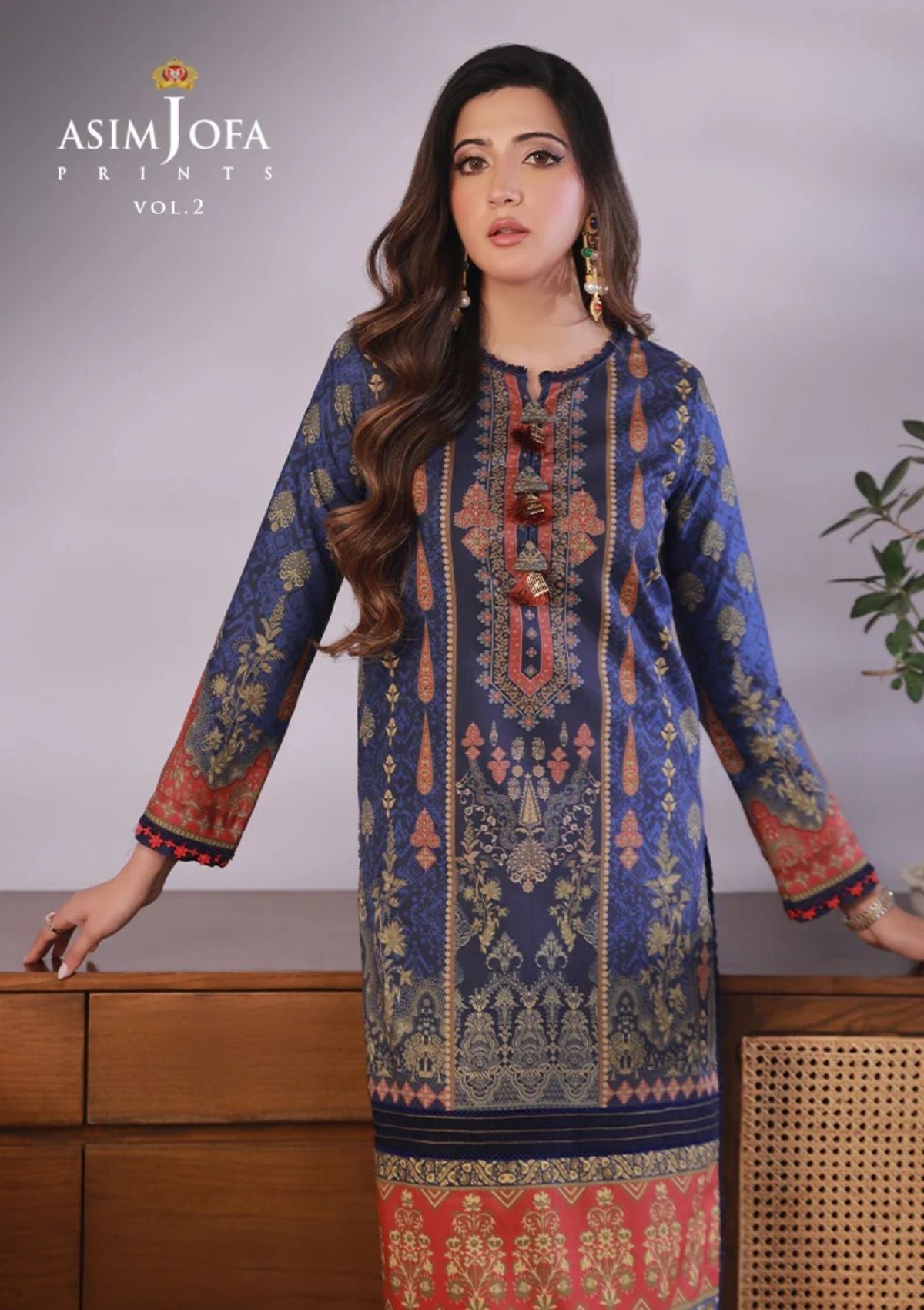 Lawn Collection - Asim Jofa - Basic - Print - 1 Pc - AJBP#50 - Official Asim Jofa - Agha Fabrics UK