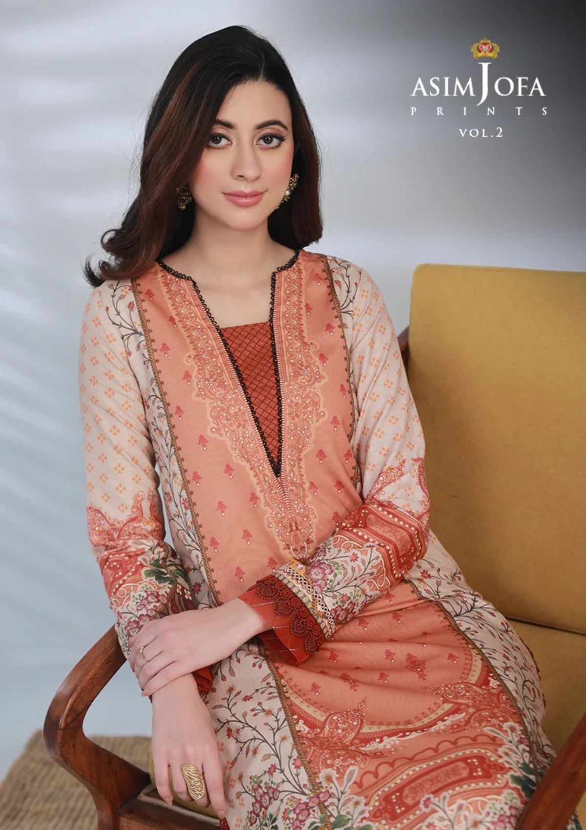 Lawn Collection - Asim Jofa - Basic - Print - 2 Pcs - AJBP#53 - Official Asim Jofa - Agha Fabrics UK