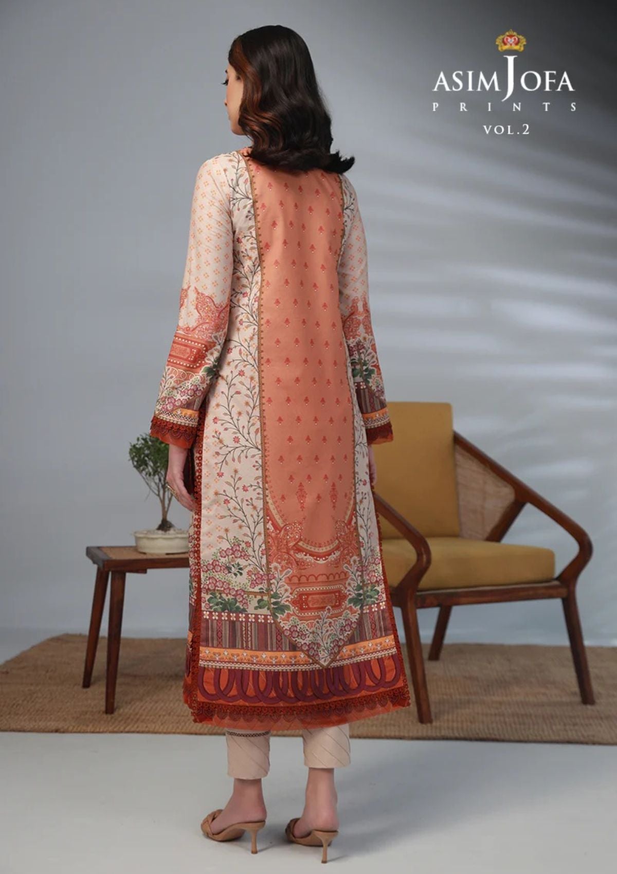 Lawn Collection - Asim Jofa - Basic - Print - 2 Pcs - AJBP#53 - Official Asim Jofa - Agha Fabrics UK