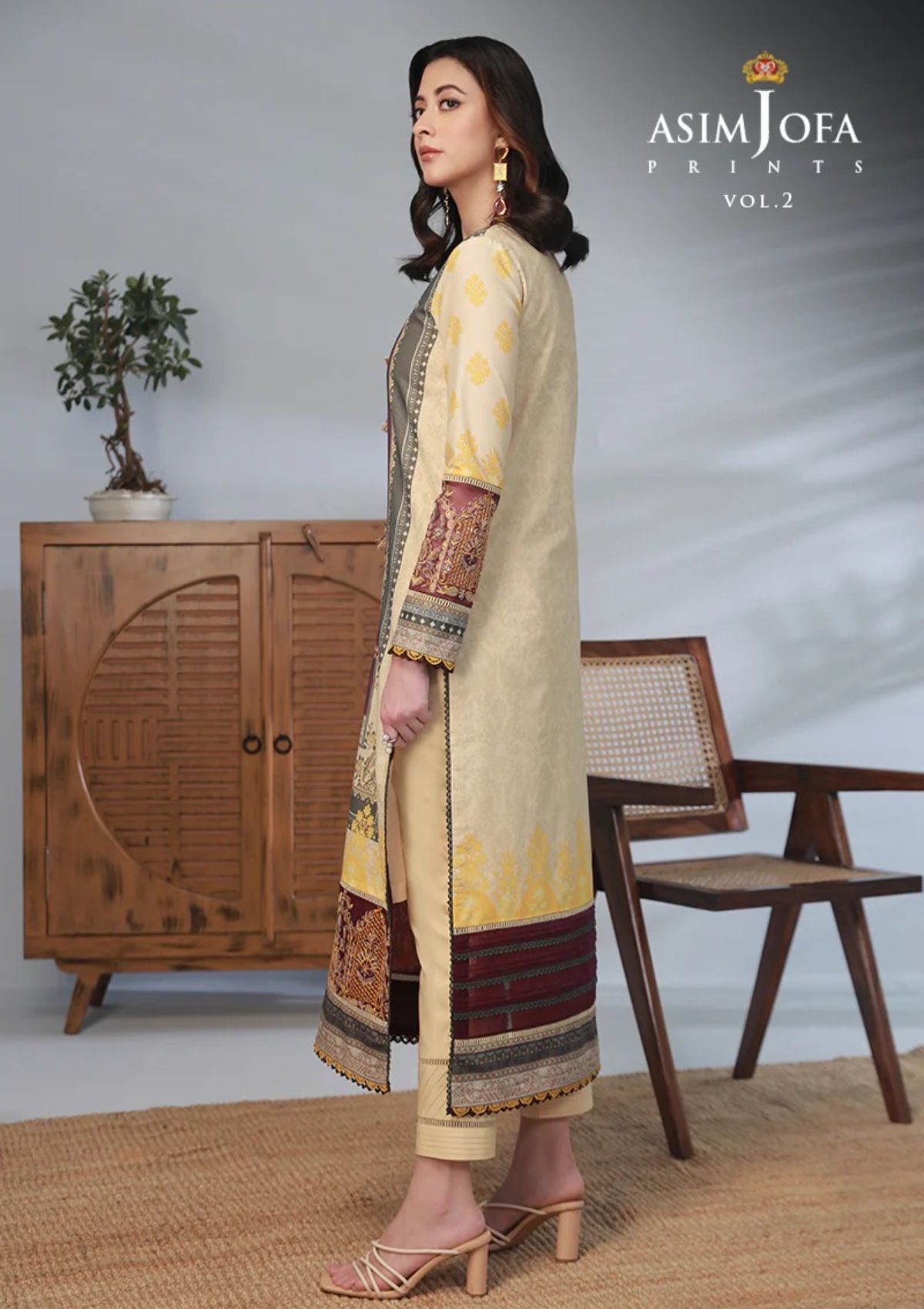 Lawn Collection - Asim Jofa - Basic - Print - 2 Pcs - AJBP#55 - Official Asim Jofa - Agha Fabrics UK