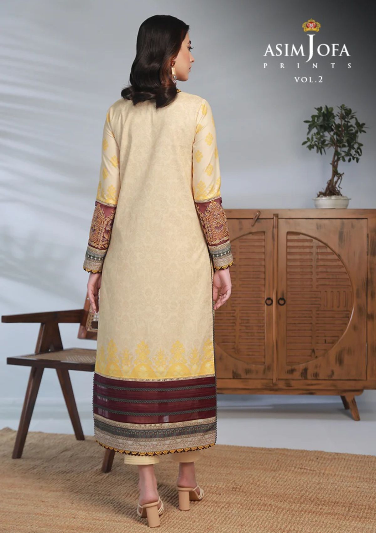 Lawn Collection - Asim Jofa - Basic - Print - 2 Pcs - AJBP#55 - Official Asim Jofa - Agha Fabrics UK